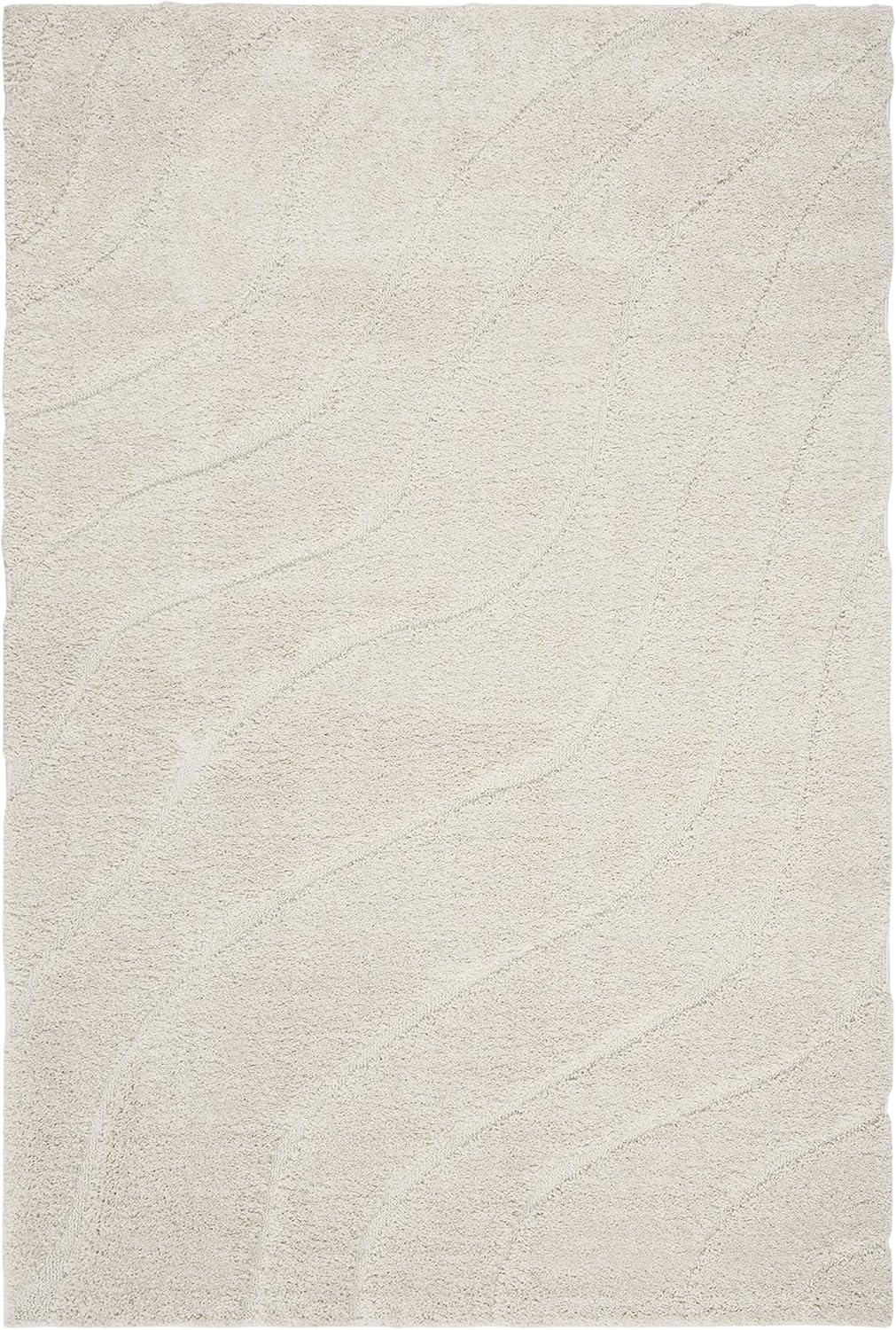 image:imageSAFAVIEH Florida Shag Collection Area Rug 86 x 12 Dark Blue amp Cream NonShedding amp Easy Care 12inch Thick Ideal for High Traffic Areas in Living Room Bedroom SG4726511Creme
