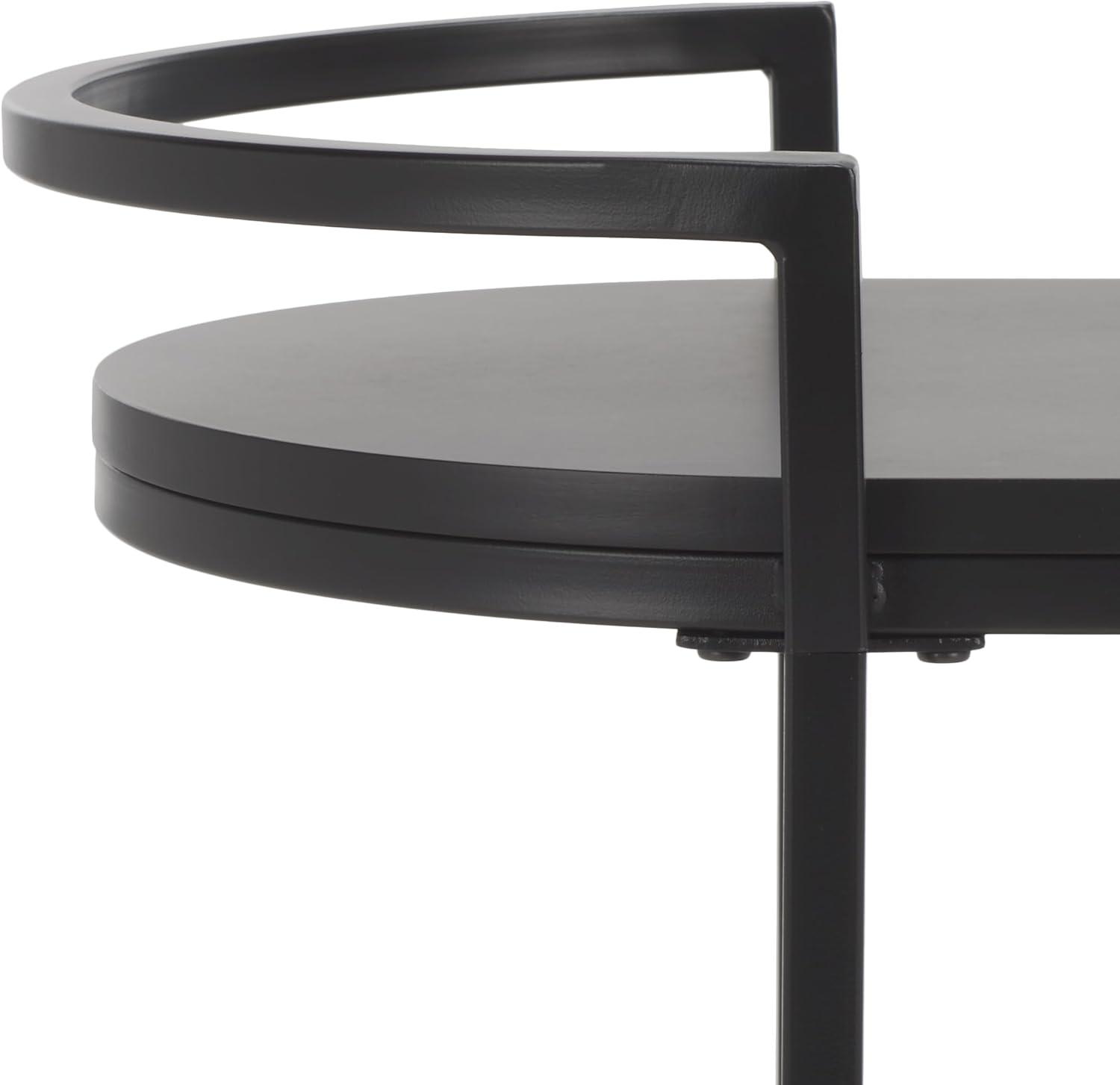 image:imageSAFAVIEH Home Collection Inessa BlackBlack 2Tier Bar CartBlackBlack
