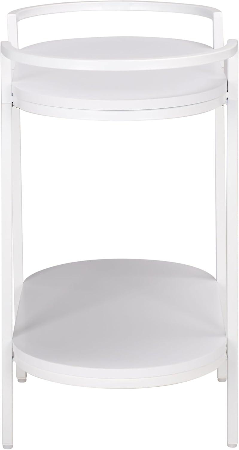 image:imageSAFAVIEH Home Collection Inessa BlackBlack 2Tier Bar CartWhite