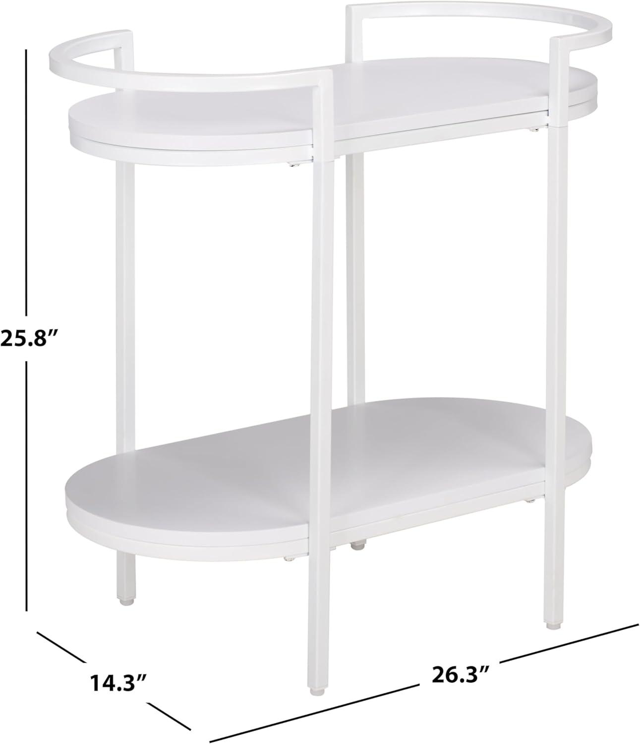 image:imageSAFAVIEH Home Collection Inessa BlackBlack 2Tier Bar CartWhite