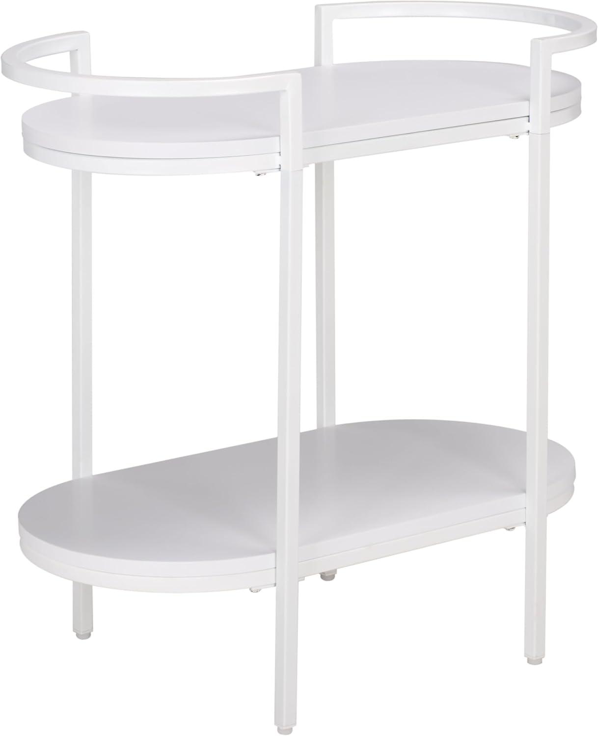 image:imageSAFAVIEH Home Collection Inessa BlackBlack 2Tier Bar CartWhite
