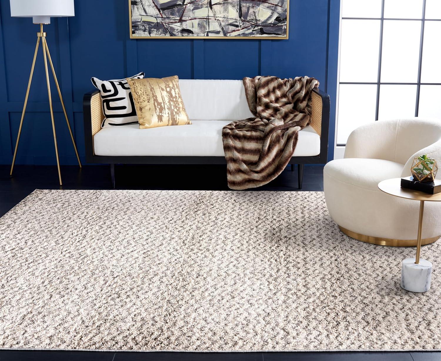 image:imageSAFAVIEH Hudson Shag Collection Area Rug 9 x 12 Ivory amp Grey Chevron Design NonShedding amp Easy Care 2inch Thick Ideal for High Traffic Areas in Living Room Bedroom SGH330AIvoryGrey
