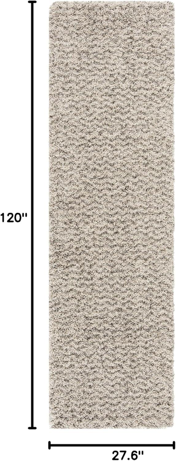 image:imageSAFAVIEH Hudson Shag Collection Area Rug 9 x 12 Ivory amp Grey Chevron Design NonShedding amp Easy Care 2inch Thick Ideal for High Traffic Areas in Living Room Bedroom SGH330AIvoryGrey