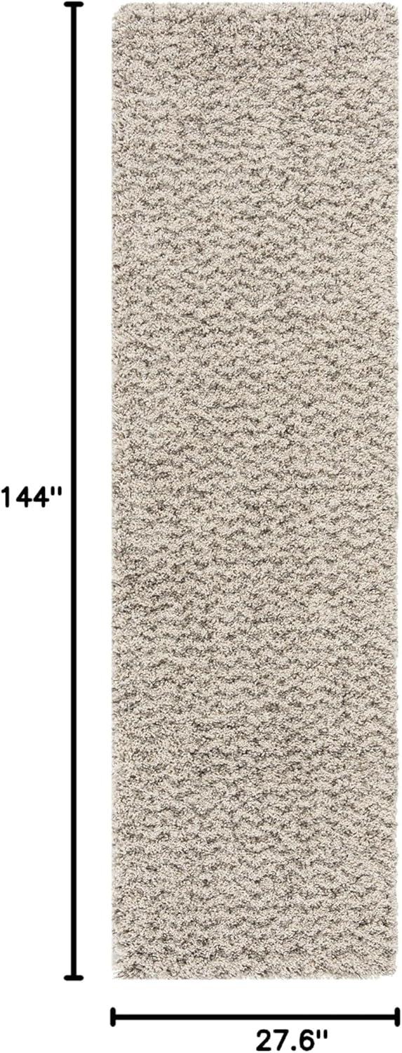 image:imageSAFAVIEH Hudson Shag Collection Area Rug 9 x 12 Ivory amp Grey Chevron Design NonShedding amp Easy Care 2inch Thick Ideal for High Traffic Areas in Living Room Bedroom SGH330AIvoryGrey