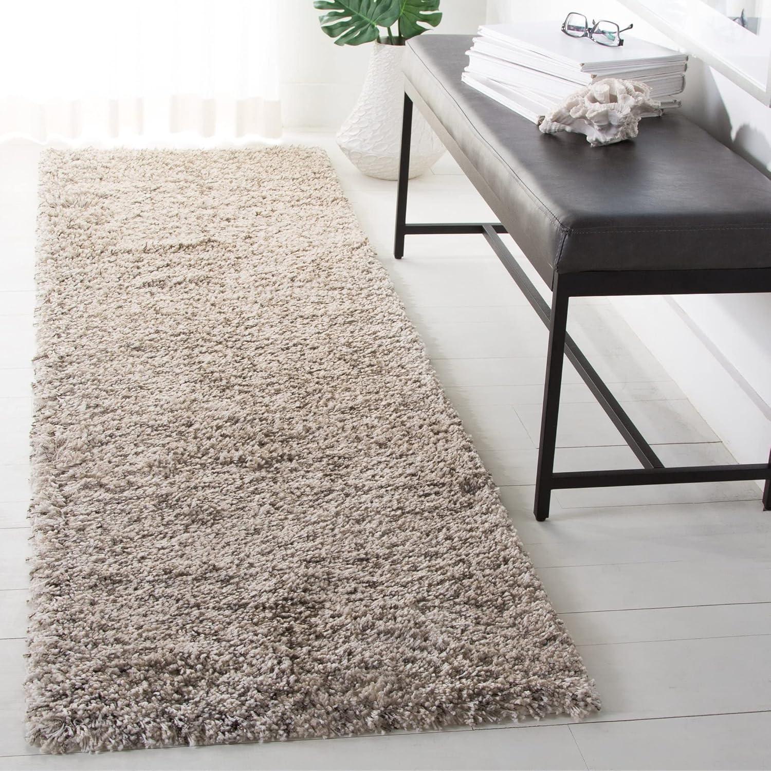 image:imageSAFAVIEH Hudson Shag Collection Area Rug 9 x 12 Ivory amp Grey Chevron Design NonShedding amp Easy Care 2inch Thick Ideal for High Traffic Areas in Living Room Bedroom SGH330AIvoryGrey