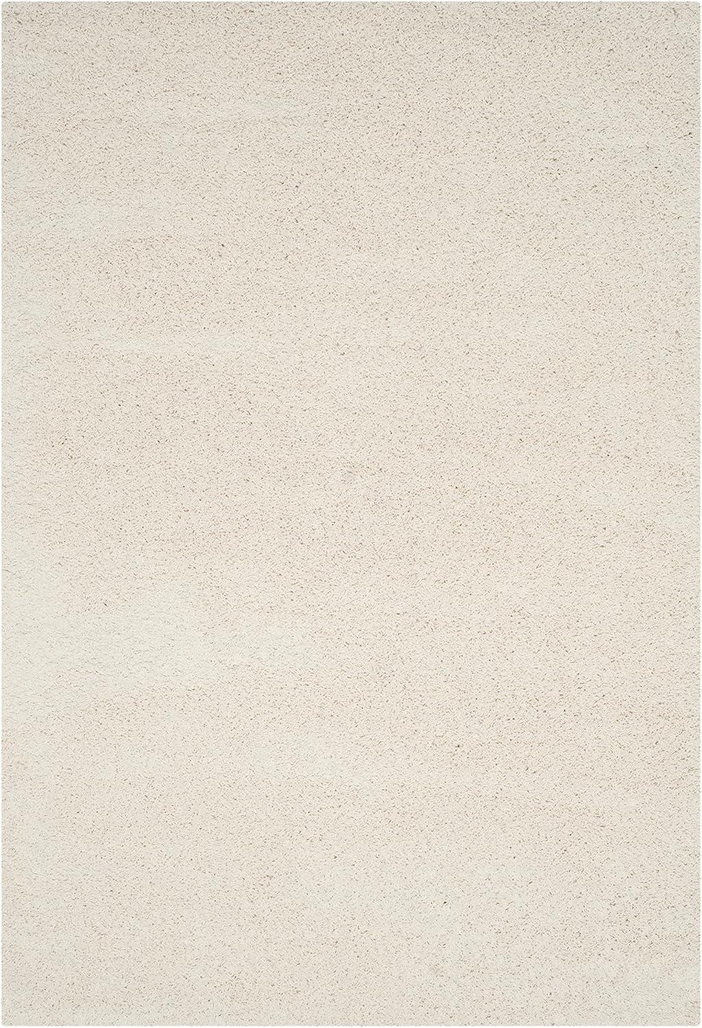 image:imageSAFAVIEH Laguna Shag Collection Area Rug 8 x 10 Sand Solid Design NonShedding amp Easy Care 2inch Thick Ideal for High Traffic Areas in Living Room Bedroom SGL303CIvory