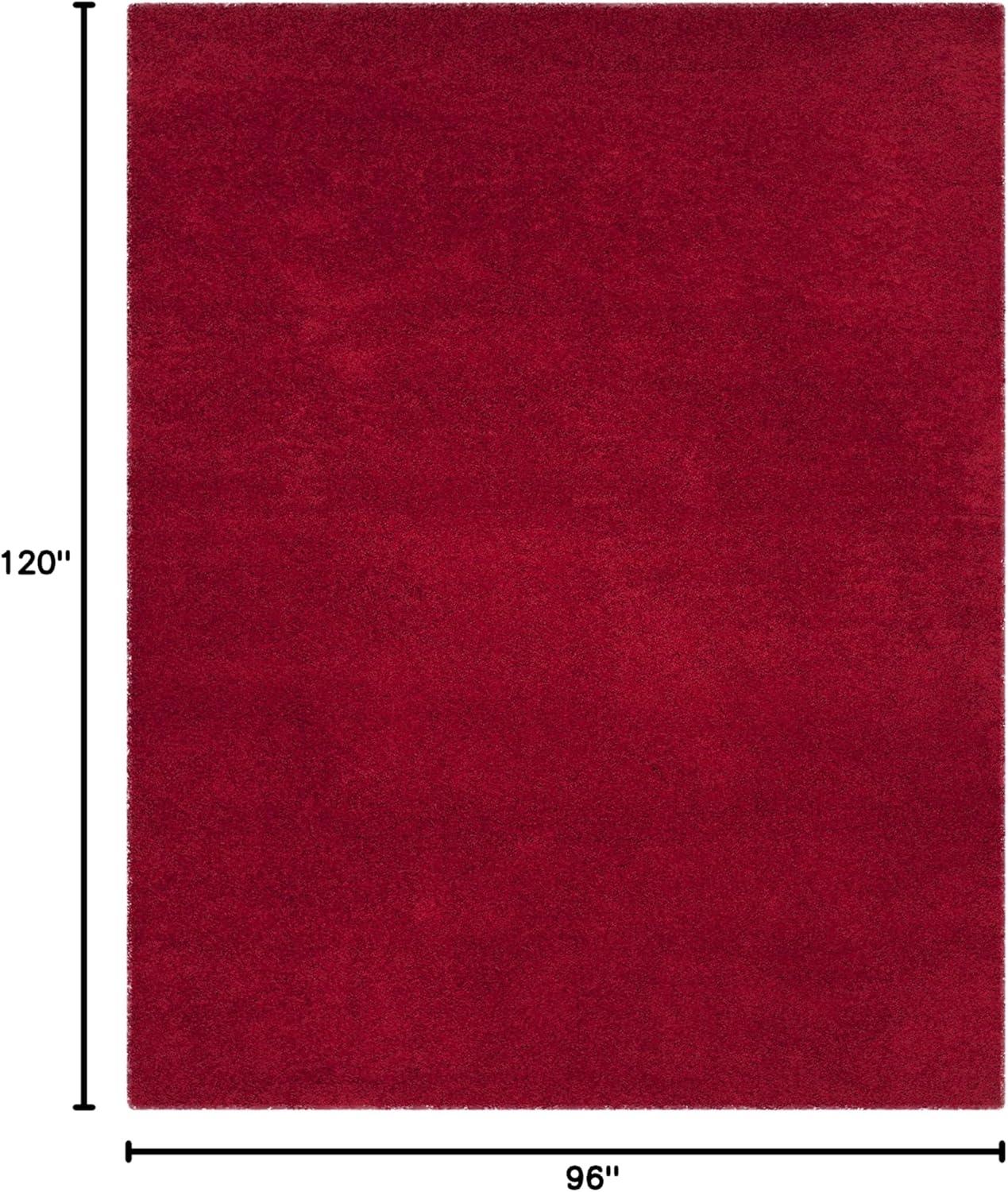 image:imageSAFAVIEH Laguna Shag Collection Area Rug 8 x 10 Sand Solid Design NonShedding amp Easy Care 2inch Thick Ideal for High Traffic Areas in Living Room Bedroom SGL303CRed