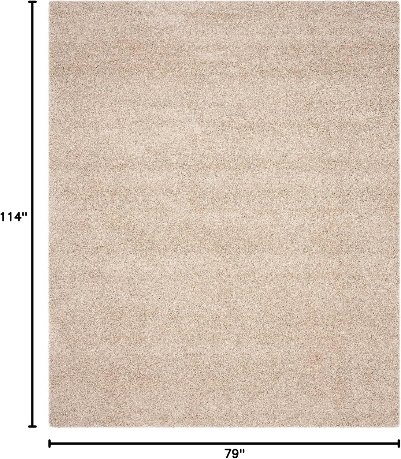 image:imageSAFAVIEH Laguna Shag Collection Area Rug 8 x 10 Sand Solid Design NonShedding amp Easy Care 2inch Thick Ideal for High Traffic Areas in Living Room Bedroom SGL303CSand