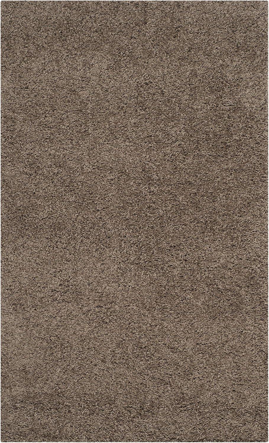 image:imageSAFAVIEH Laguna Shag Collection Area Rug 8 x 10 Sand Solid Design NonShedding amp Easy Care 2inch Thick Ideal for High Traffic Areas in Living Room Bedroom SGL303CTaupe