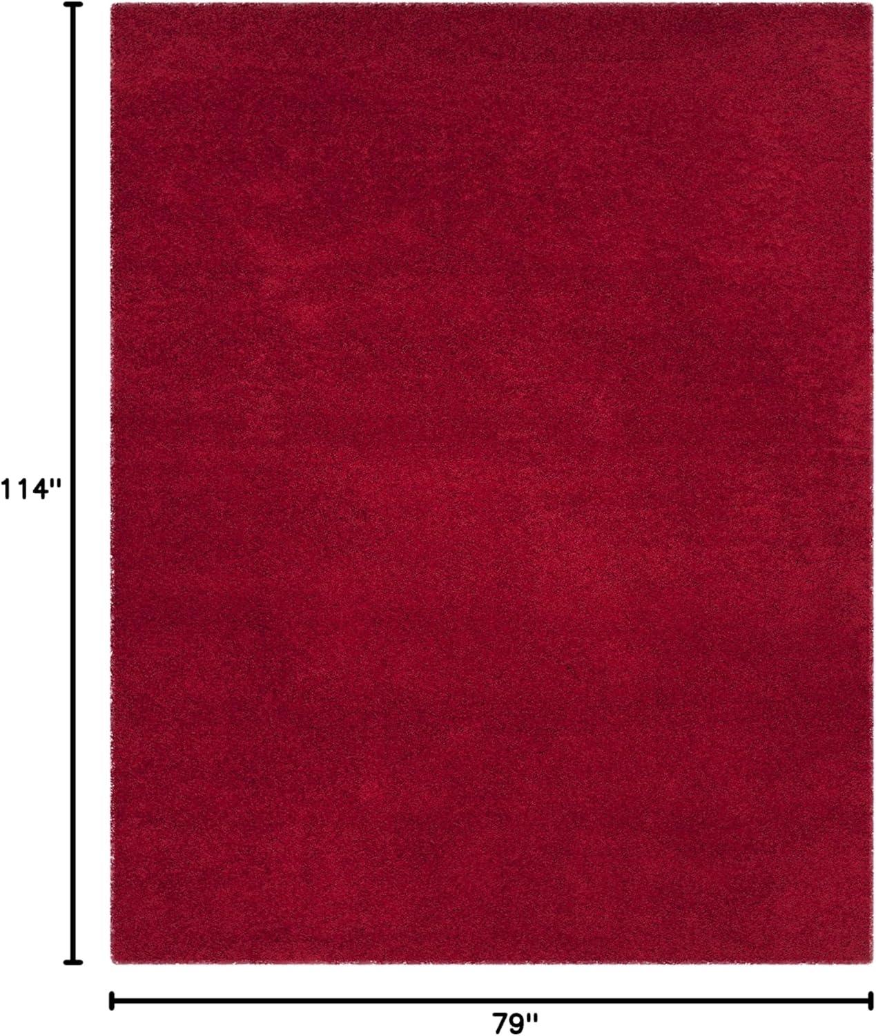 image:imageSAFAVIEH Laguna Shag Collection Area Rug 8 x 10 Sand Solid Design NonShedding amp Easy Care 2inch Thick Ideal for High Traffic Areas in Living Room Bedroom SGL303CRed