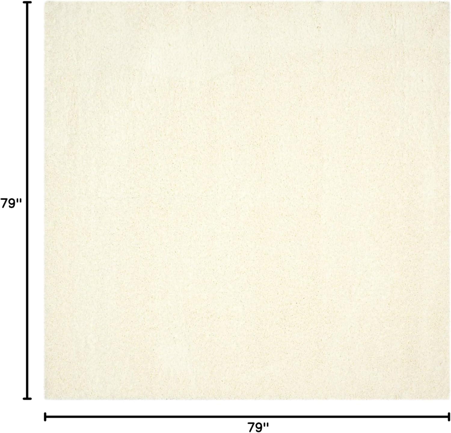 image:imageSAFAVIEH Laguna Shag Collection Area Rug 8 x 10 Sand Solid Design NonShedding amp Easy Care 2inch Thick Ideal for High Traffic Areas in Living Room Bedroom SGL303CIvory