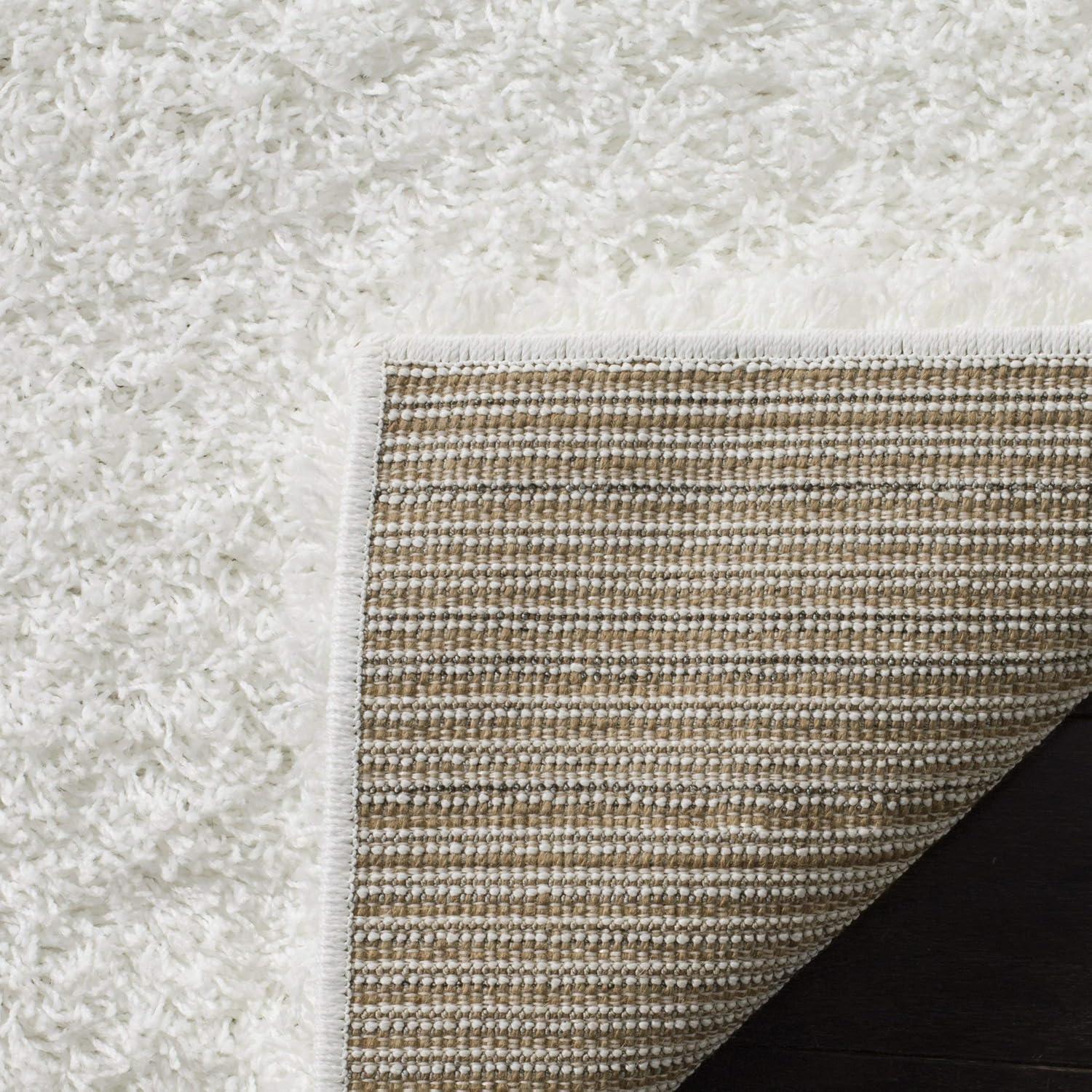 image:imageSAFAVIEH Laguna Shag Collection Area Rug 8 x 10 Sand Solid Design NonShedding amp Easy Care 2inch Thick Ideal for High Traffic Areas in Living Room Bedroom SGL303CWhite