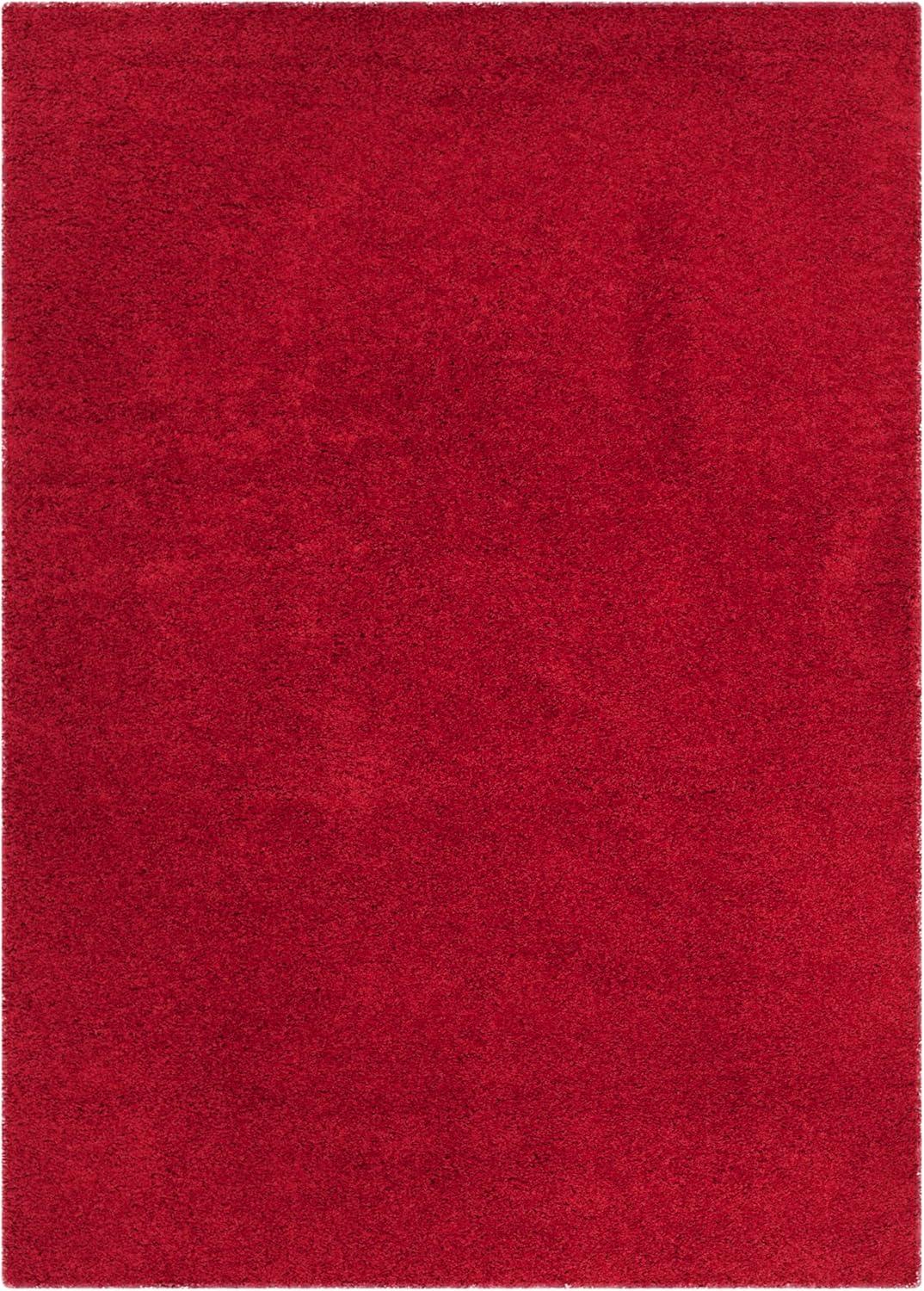 image:imageSAFAVIEH Laguna Shag Collection Area Rug 8 x 10 Sand Solid Design NonShedding amp Easy Care 2inch Thick Ideal for High Traffic Areas in Living Room Bedroom SGL303CRed