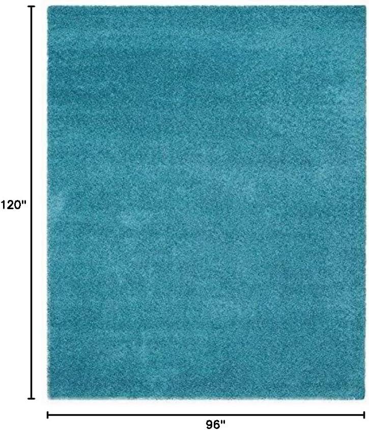 image:imageSAFAVIEH Laguna Shag Collection Area Rug 8 x 10 Sand Solid Design NonShedding amp Easy Care 2inch Thick Ideal for High Traffic Areas in Living Room Bedroom SGL303CTurquoise
