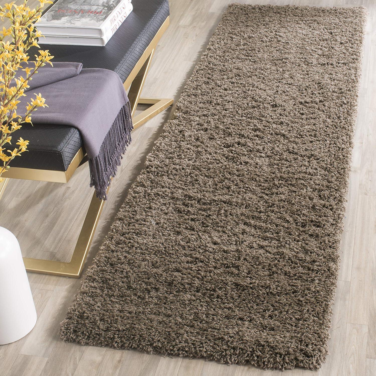 image:imageSAFAVIEH Laguna Shag Collection Area Rug 8 x 10 Sand Solid Design NonShedding amp Easy Care 2inch Thick Ideal for High Traffic Areas in Living Room Bedroom SGL303CTaupe