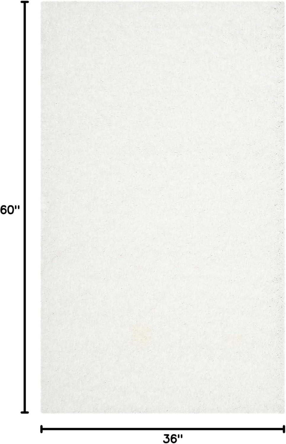 image:imageSAFAVIEH Laguna Shag Collection Area Rug 8 x 10 Sand Solid Design NonShedding amp Easy Care 2inch Thick Ideal for High Traffic Areas in Living Room Bedroom SGL303CWhite
