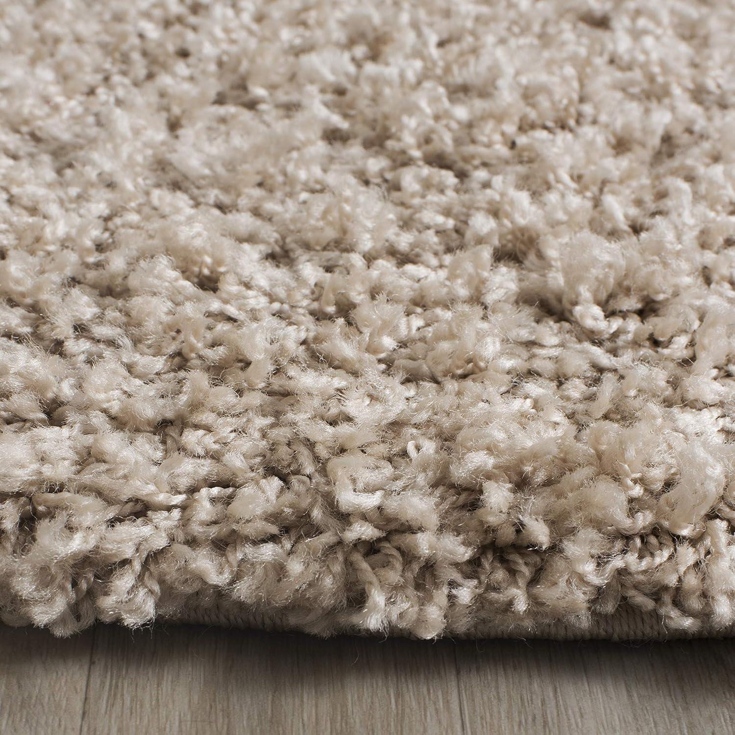 image:imageSAFAVIEH Laguna Shag Collection Area Rug 8 x 10 Sand Solid Design NonShedding amp Easy Care 2inch Thick Ideal for High Traffic Areas in Living Room Bedroom SGL303CSand