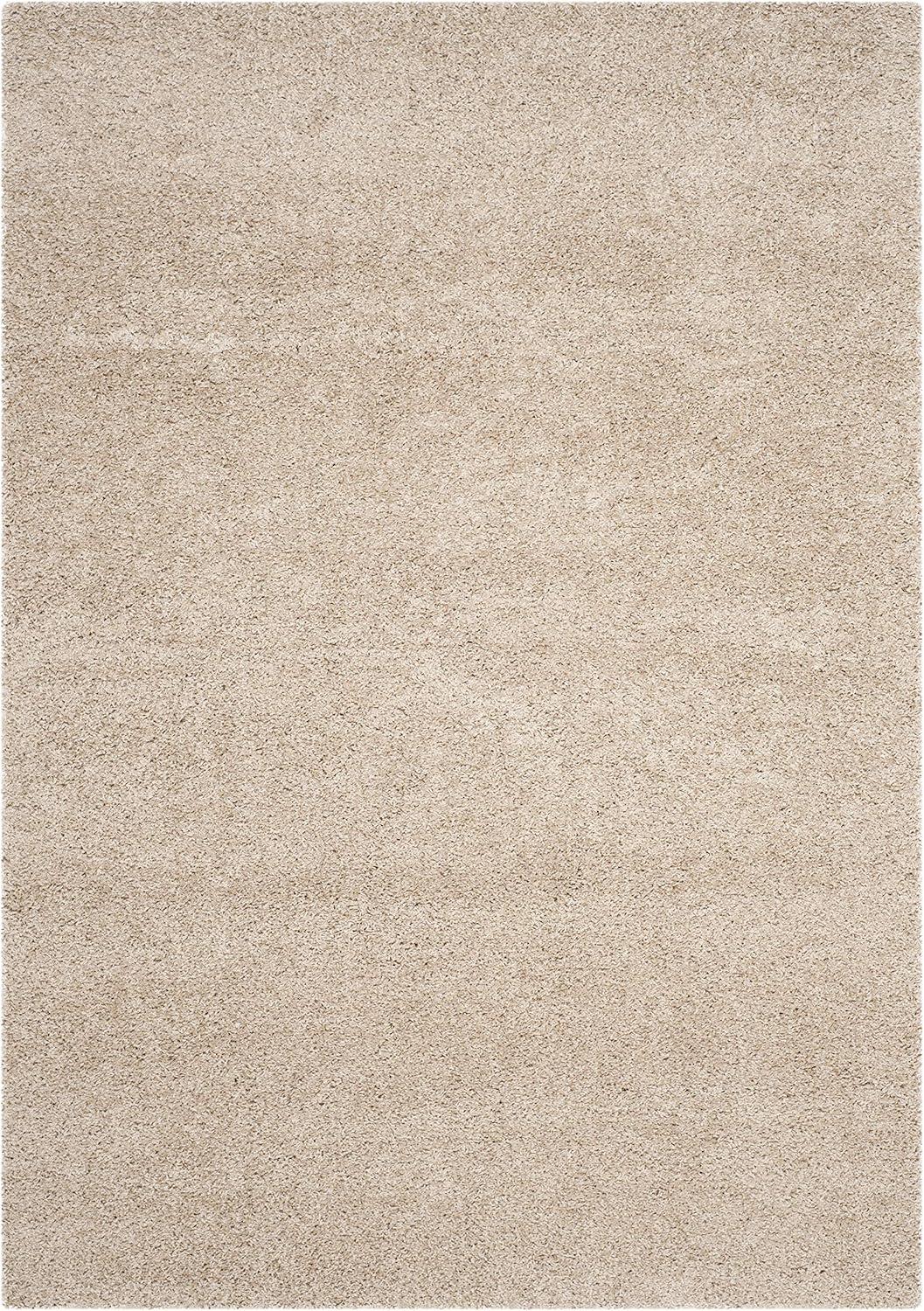 image:imageSAFAVIEH Laguna Shag Collection Area Rug 8 x 10 Sand Solid Design NonShedding amp Easy Care 2inch Thick Ideal for High Traffic Areas in Living Room Bedroom SGL303CSand