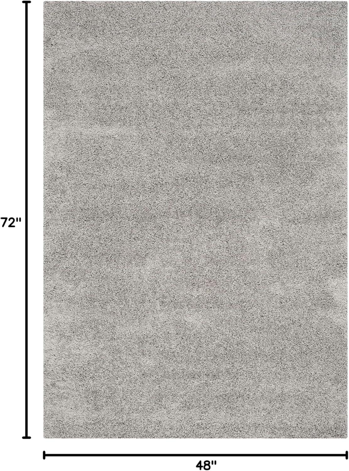 image:imageSAFAVIEH Laguna Shag Collection Area Rug 8 x 10 Sand Solid Design NonShedding amp Easy Care 2inch Thick Ideal for High Traffic Areas in Living Room Bedroom SGL303CSilver