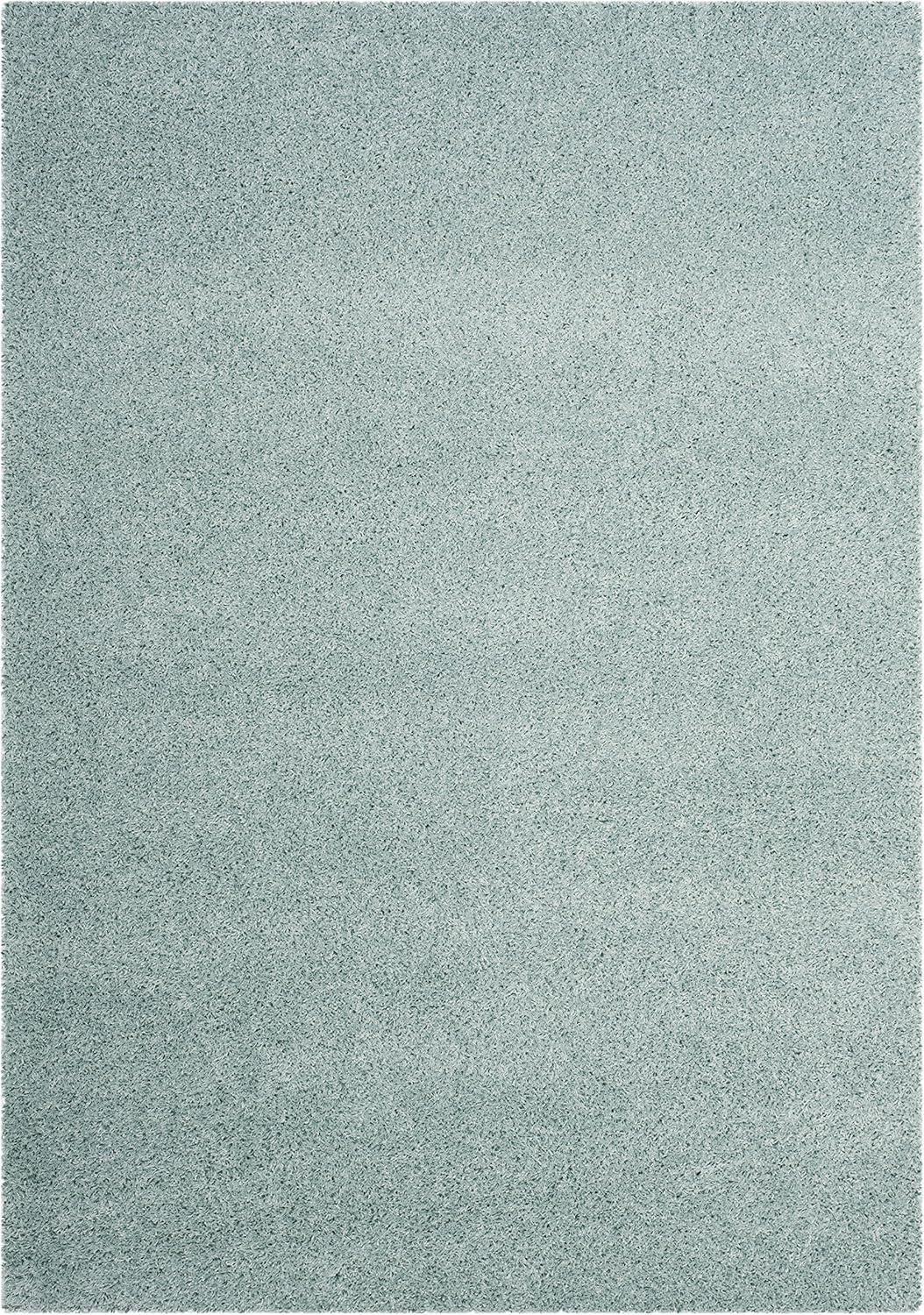 image:imageSAFAVIEH Laguna Shag Collection Area Rug 8 x 10 Sand Solid Design NonShedding amp Easy Care 2inch Thick Ideal for High Traffic Areas in Living Room Bedroom SGL303CLight Blue