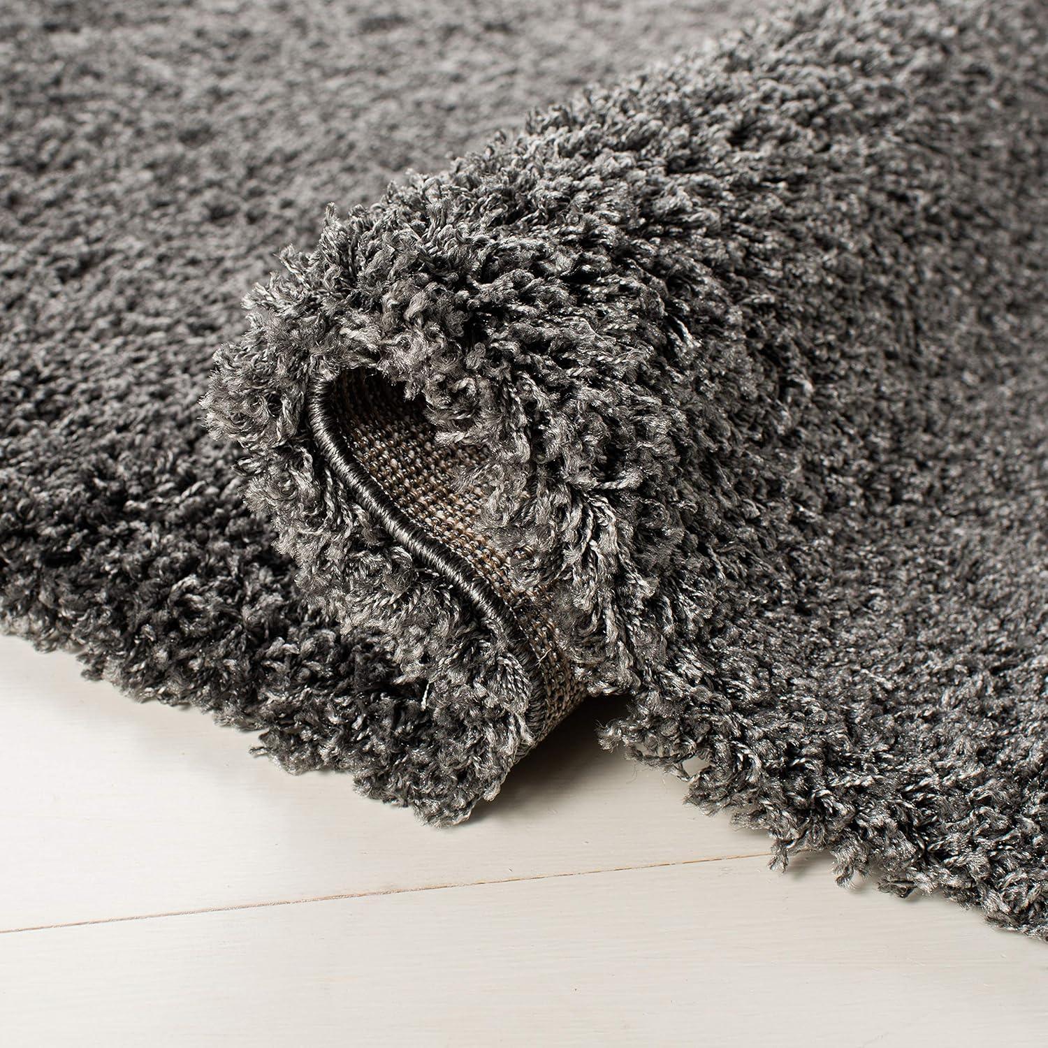 image:imageSAFAVIEH Laguna Shag Collection Area Rug 8 x 10 Sand Solid Design NonShedding amp Easy Care 2inch Thick Ideal for High Traffic Areas in Living Room Bedroom SGL303CDark Grey
