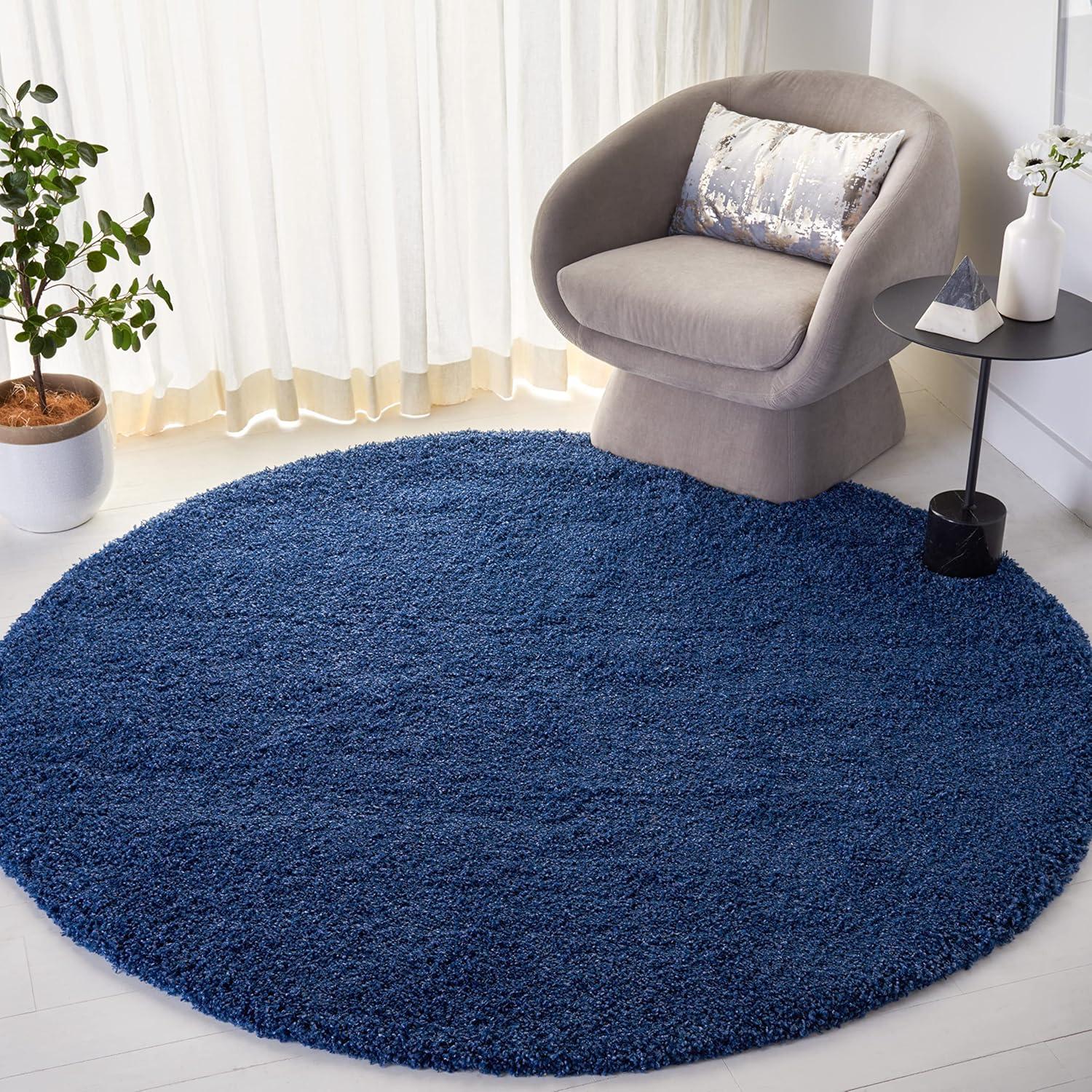 image:imageSAFAVIEH Laguna Shag Collection Area Rug 8 x 10 Sand Solid Design NonShedding amp Easy Care 2inch Thick Ideal for High Traffic Areas in Living Room Bedroom SGL303CBlue
