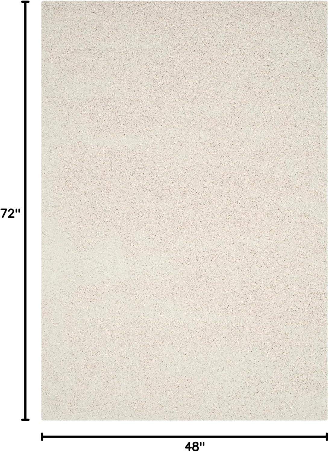 image:imageSAFAVIEH Laguna Shag Collection Area Rug 8 x 10 Sand Solid Design NonShedding amp Easy Care 2inch Thick Ideal for High Traffic Areas in Living Room Bedroom SGL303CIvory