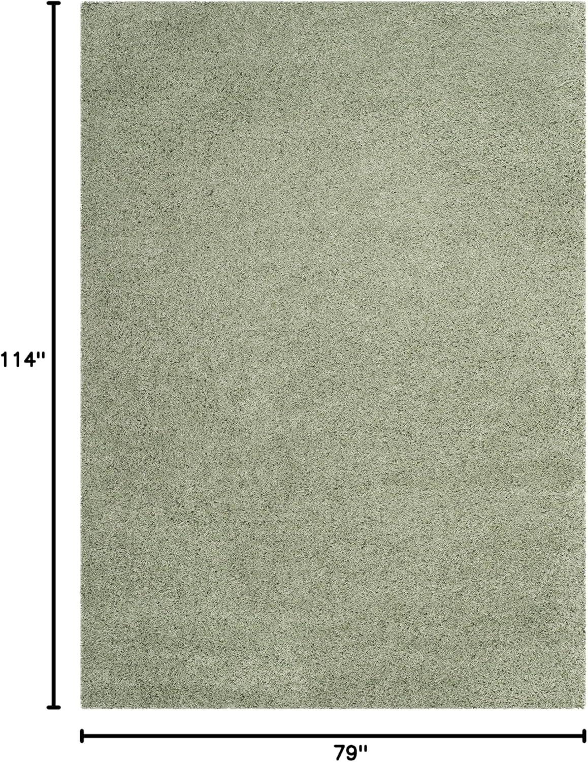 image:imageSAFAVIEH Laguna Shag Collection Area Rug 8 x 10 Sand Solid Design NonShedding amp Easy Care 2inch Thick Ideal for High Traffic Areas in Living Room Bedroom SGL303CLight Sage