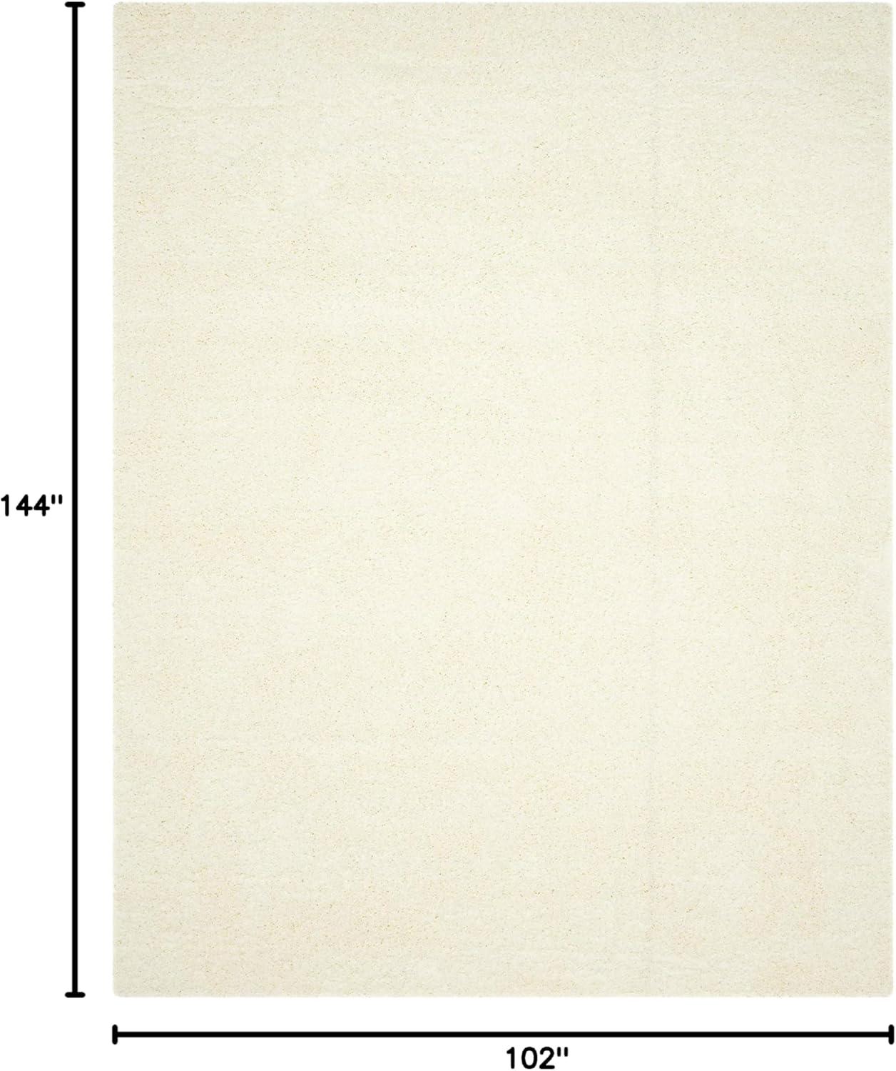 image:imageSAFAVIEH Laguna Shag Collection Area Rug 8 x 10 Sand Solid Design NonShedding amp Easy Care 2inch Thick Ideal for High Traffic Areas in Living Room Bedroom SGL303CIvory