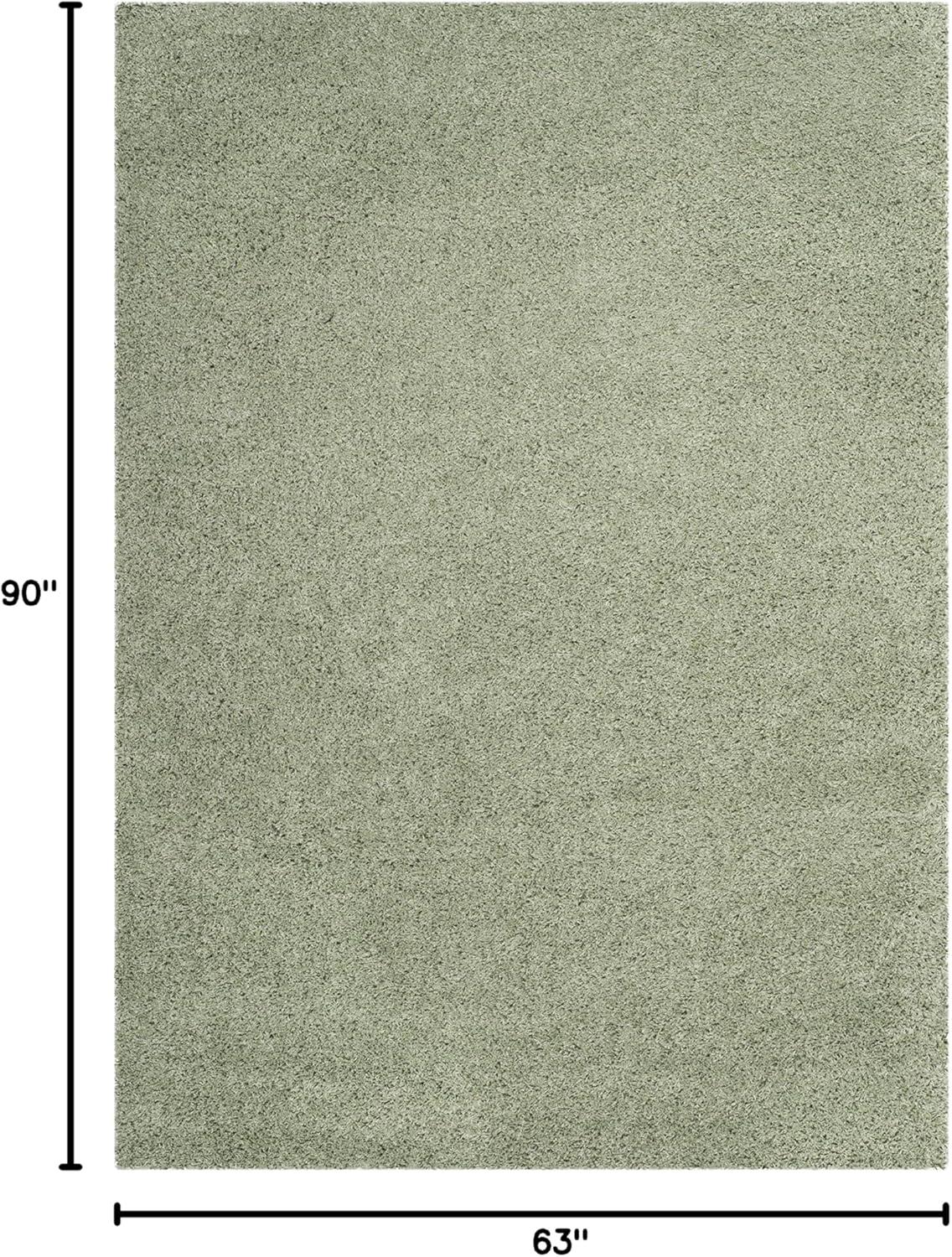 image:imageSAFAVIEH Laguna Shag Collection Area Rug 8 x 10 Sand Solid Design NonShedding amp Easy Care 2inch Thick Ideal for High Traffic Areas in Living Room Bedroom SGL303CLight Sage