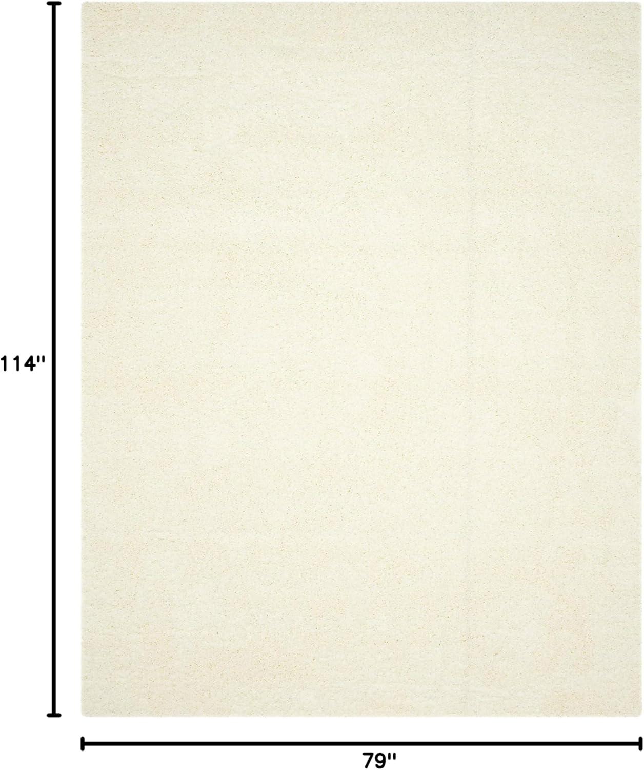image:imageSAFAVIEH Laguna Shag Collection Area Rug 8 x 10 Sand Solid Design NonShedding amp Easy Care 2inch Thick Ideal for High Traffic Areas in Living Room Bedroom SGL303CIvory