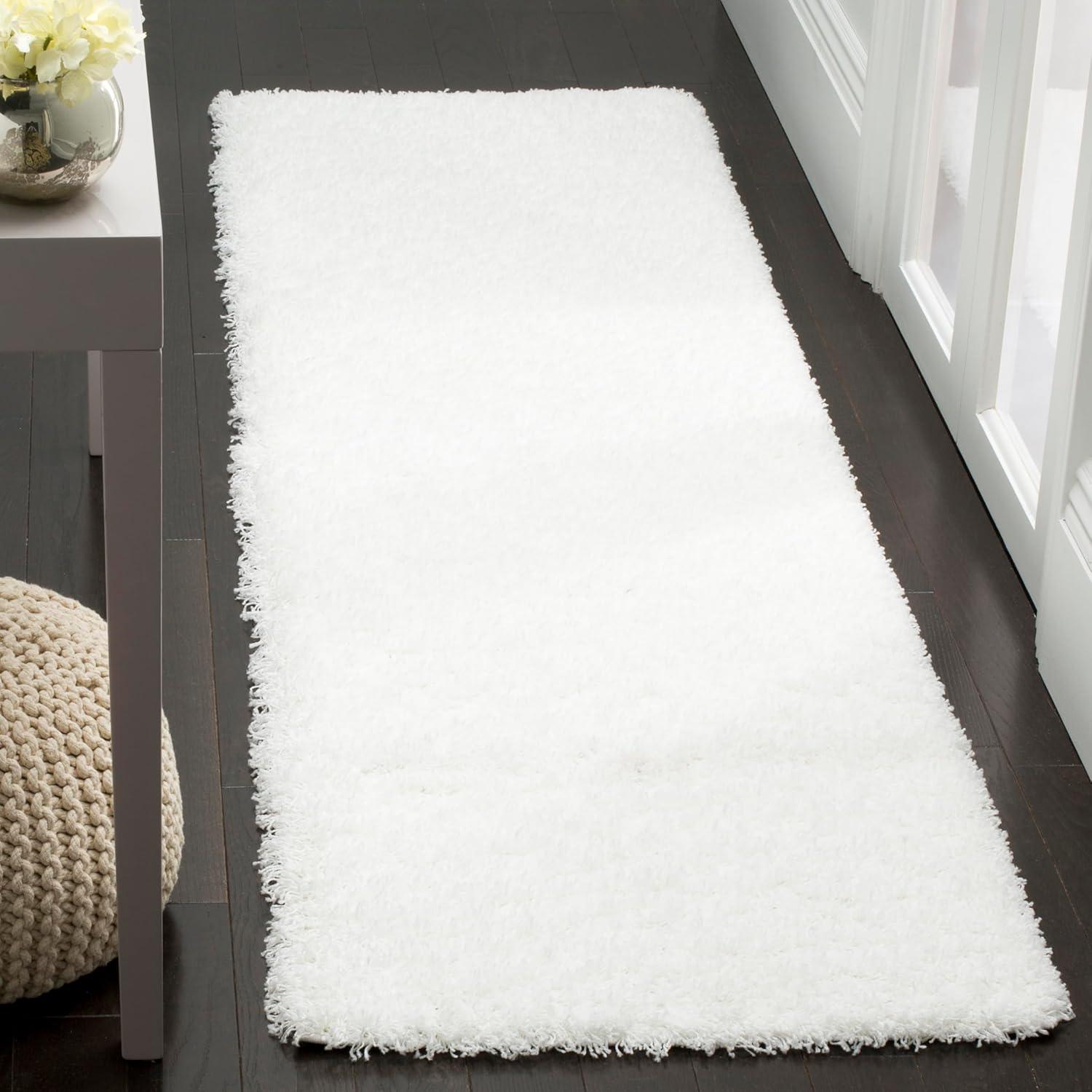 image:imageSAFAVIEH Laguna Shag Collection Area Rug 8 x 10 Sand Solid Design NonShedding amp Easy Care 2inch Thick Ideal for High Traffic Areas in Living Room Bedroom SGL303CWhite