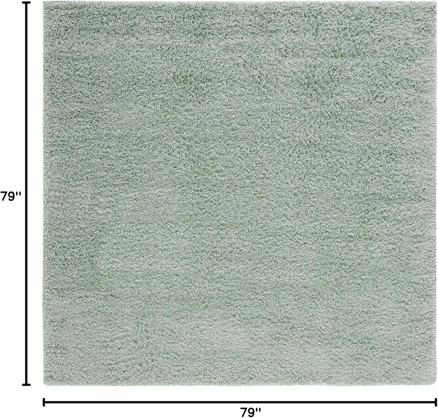 image:imageSAFAVIEH Laguna Shag Collection Area Rug 8 x 10 Sand Solid Design NonShedding amp Easy Care 2inch Thick Ideal for High Traffic Areas in Living Room Bedroom SGL303CLight Sage