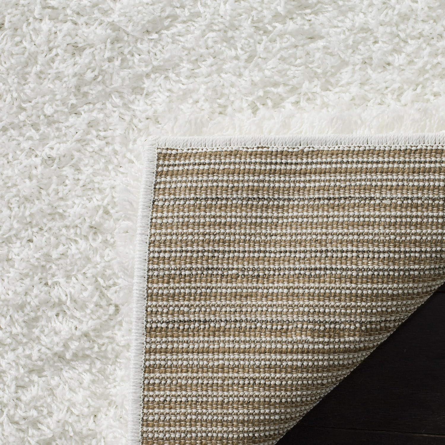 image:imageSAFAVIEH Laguna Shag Collection Area Rug 8 x 10 Sand Solid Design NonShedding amp Easy Care 2inch Thick Ideal for High Traffic Areas in Living Room Bedroom SGL303CWhite