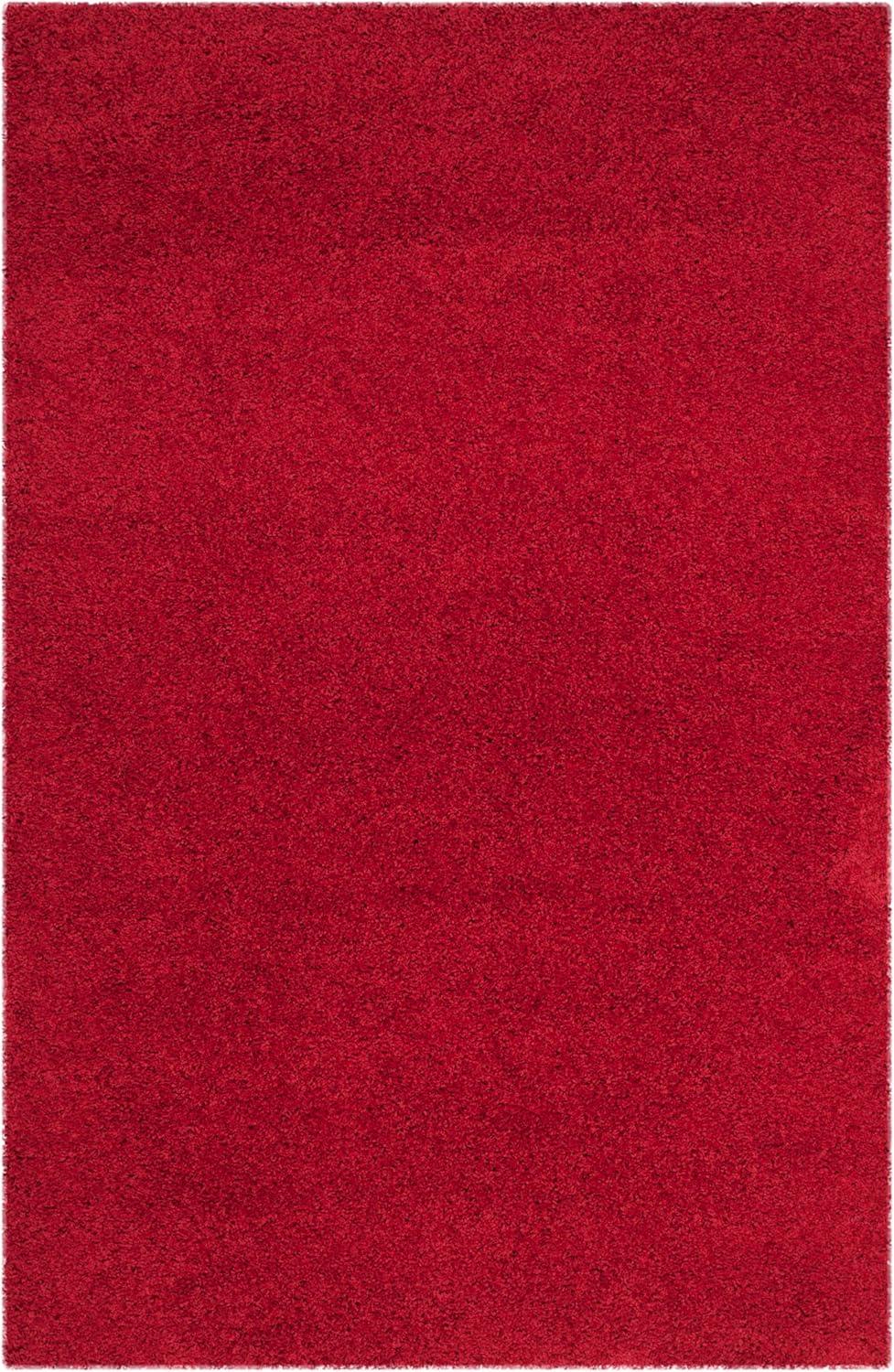 image:imageSAFAVIEH Laguna Shag Collection Area Rug 8 x 10 Sand Solid Design NonShedding amp Easy Care 2inch Thick Ideal for High Traffic Areas in Living Room Bedroom SGL303CRed