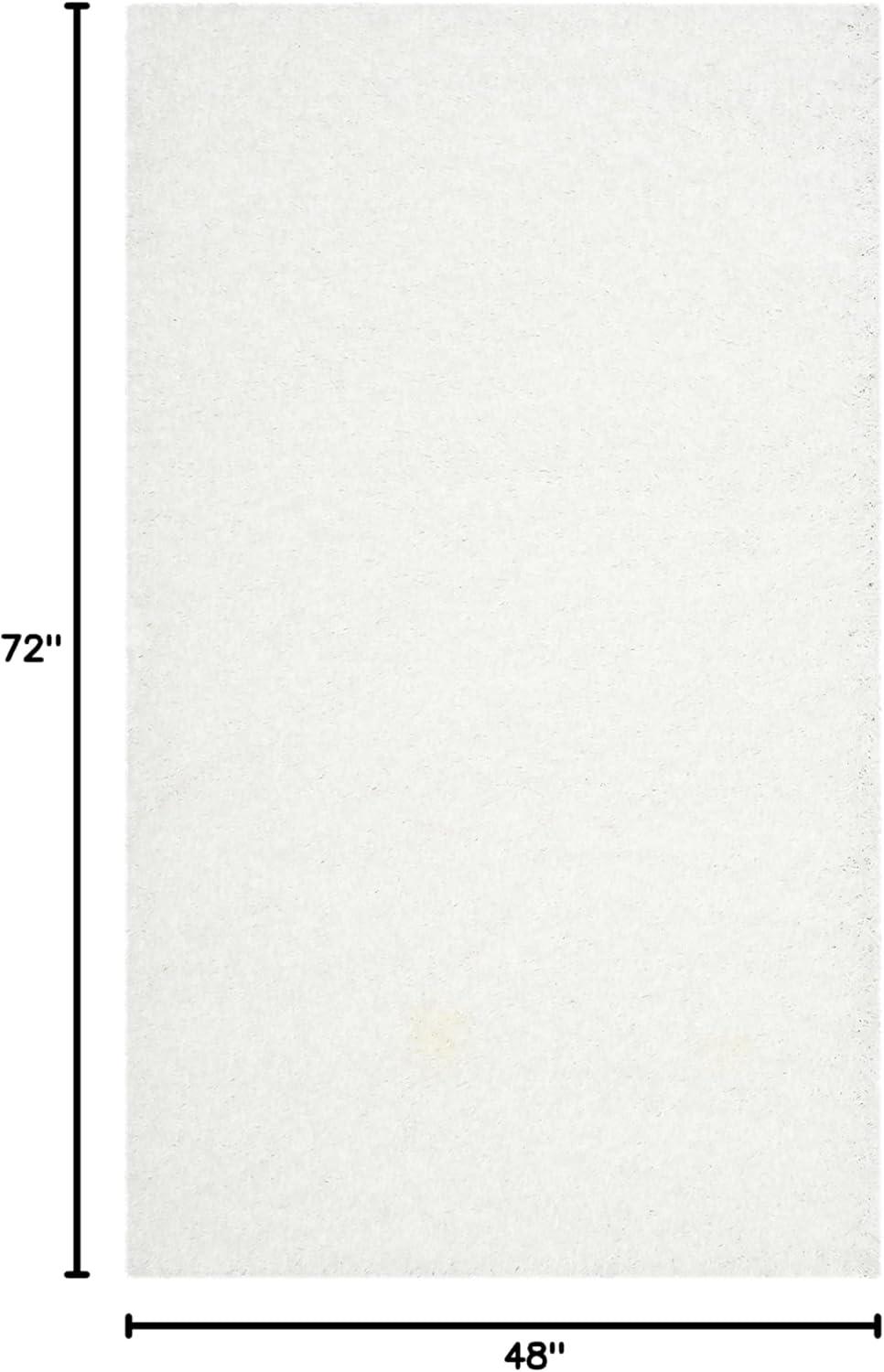 image:imageSAFAVIEH Laguna Shag Collection Area Rug 8 x 10 Sand Solid Design NonShedding amp Easy Care 2inch Thick Ideal for High Traffic Areas in Living Room Bedroom SGL303CWhite
