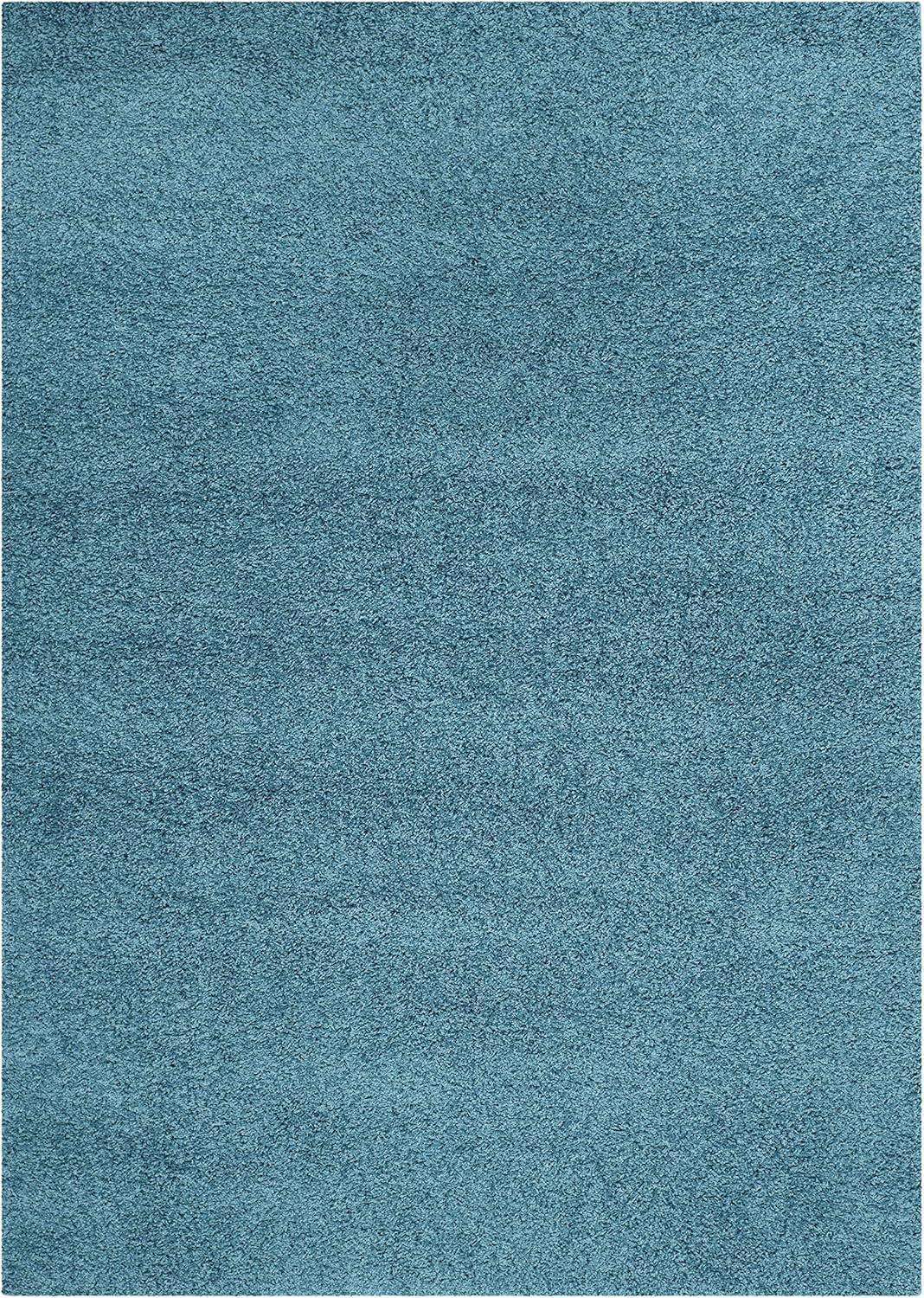 image:imageSAFAVIEH Laguna Shag Collection Area Rug 8 x 10 Sand Solid Design NonShedding amp Easy Care 2inch Thick Ideal for High Traffic Areas in Living Room Bedroom SGL303CTurquoise