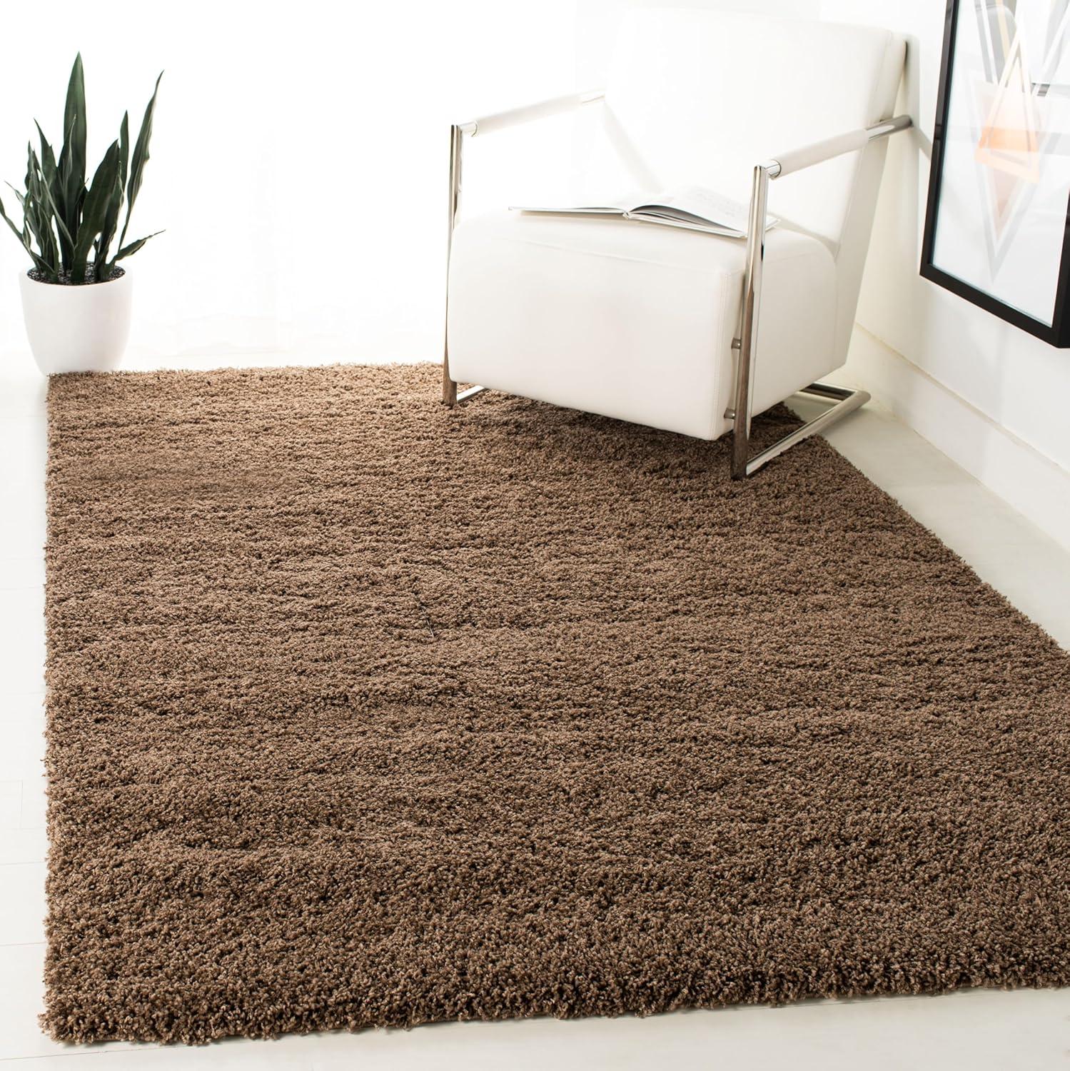 image:imageSAFAVIEH Laguna Shag Collection Area Rug 8 x 10 Sand Solid Design NonShedding amp Easy Care 2inch Thick Ideal for High Traffic Areas in Living Room Bedroom SGL303CTaupe