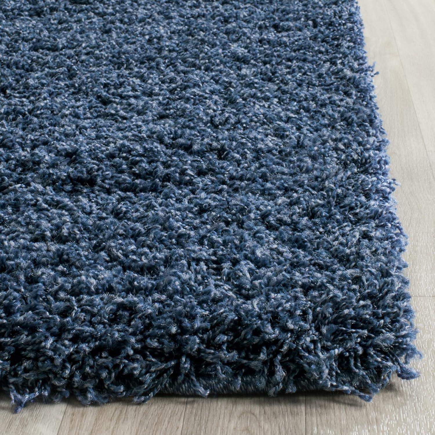 image:imageSAFAVIEH Laguna Shag Collection Area Rug 8 x 10 Sand Solid Design NonShedding amp Easy Care 2inch Thick Ideal for High Traffic Areas in Living Room Bedroom SGL303CBlue