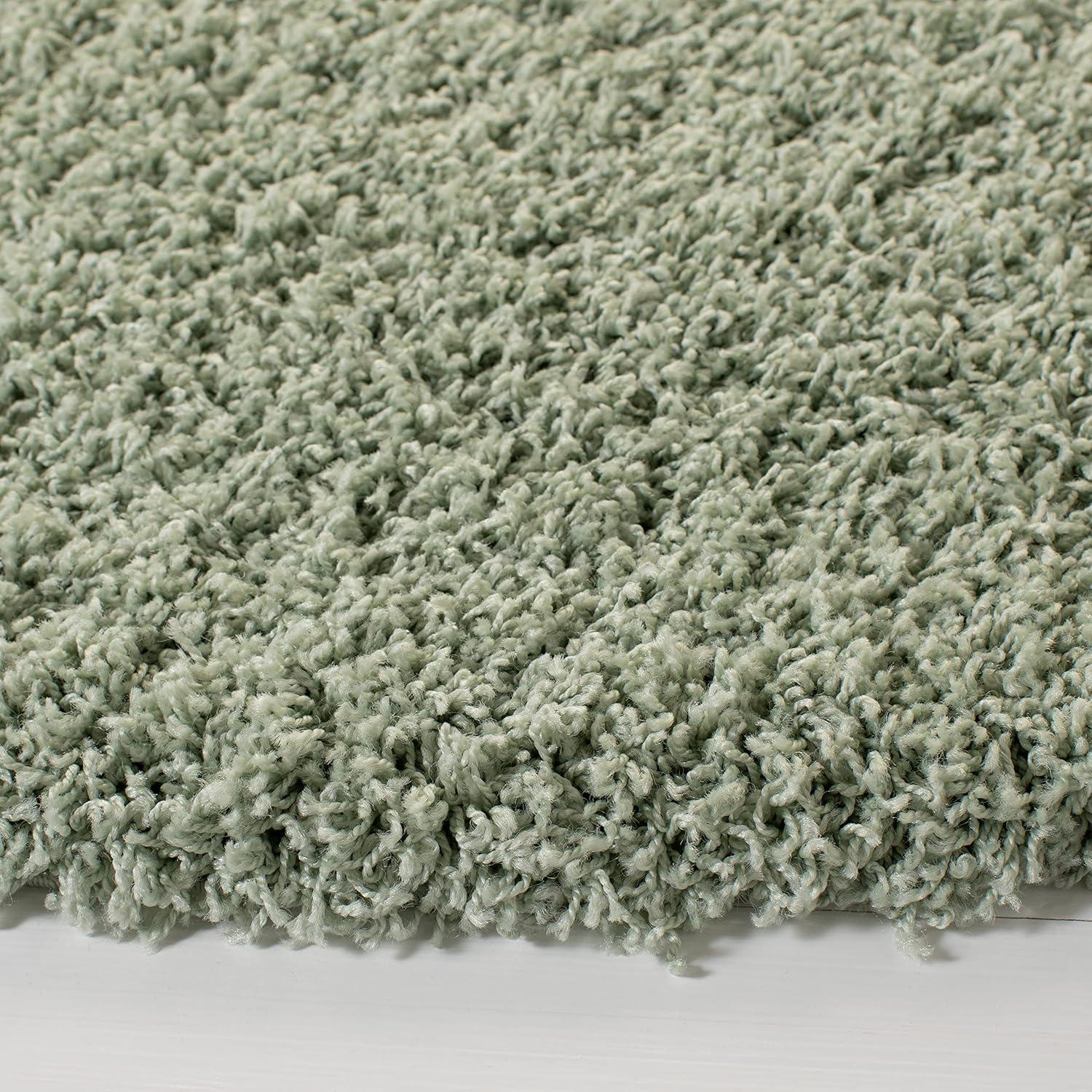 image:imageSAFAVIEH Laguna Shag Collection Area Rug 8 x 10 Sand Solid Design NonShedding amp Easy Care 2inch Thick Ideal for High Traffic Areas in Living Room Bedroom SGL303CLight Sage