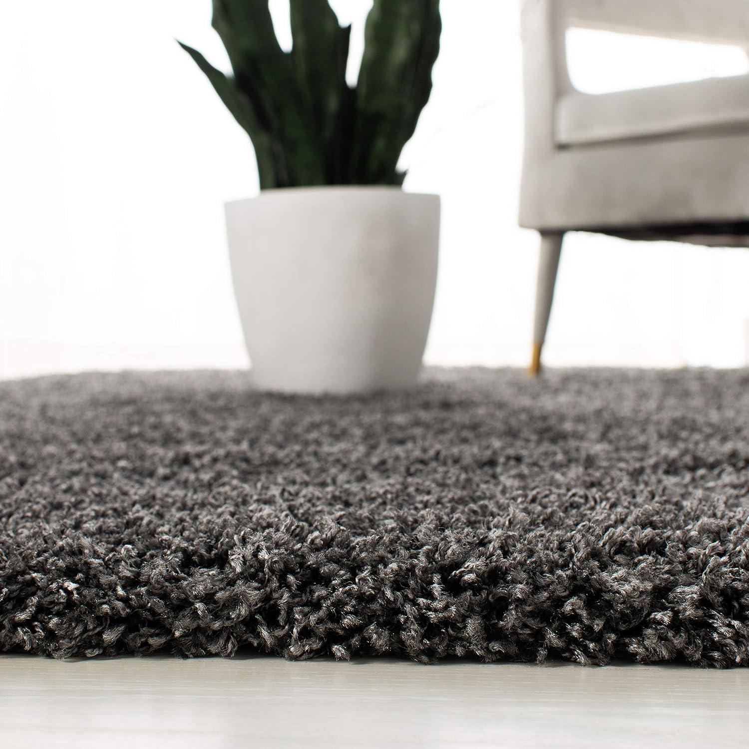 image:imageSAFAVIEH Laguna Shag Collection Area Rug 8 x 10 Sand Solid Design NonShedding amp Easy Care 2inch Thick Ideal for High Traffic Areas in Living Room Bedroom SGL303CDark Grey