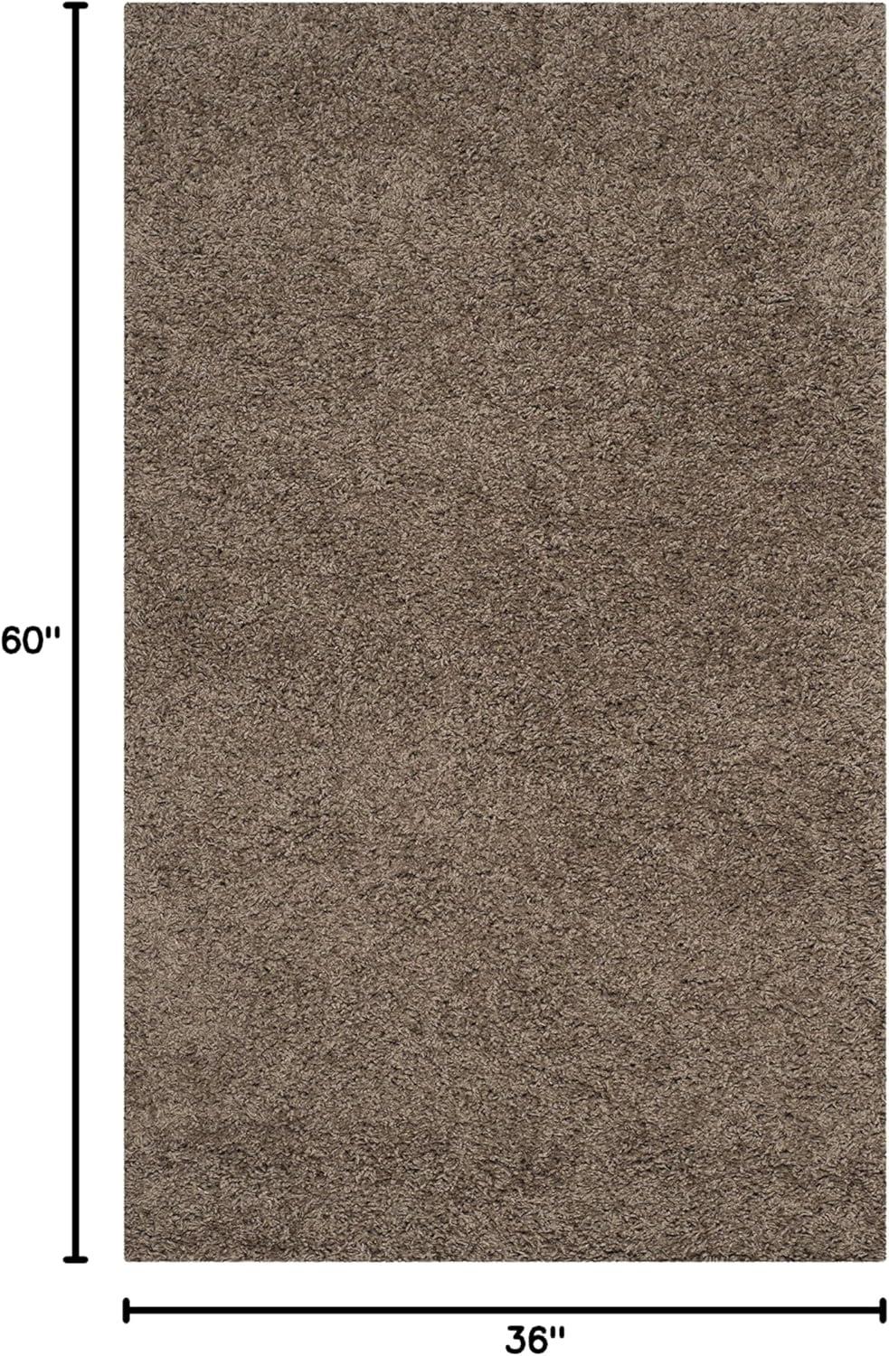 image:imageSAFAVIEH Laguna Shag Collection Area Rug 8 x 10 Sand Solid Design NonShedding amp Easy Care 2inch Thick Ideal for High Traffic Areas in Living Room Bedroom SGL303CTaupe