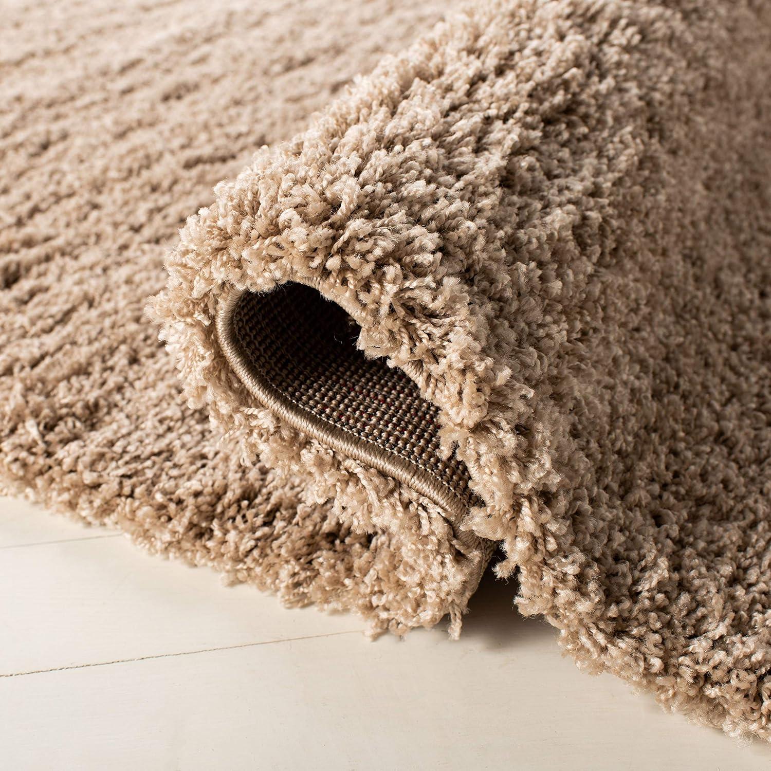 image:imageSAFAVIEH Laguna Shag Collection Area Rug 8 x 10 Sand Solid Design NonShedding amp Easy Care 2inch Thick Ideal for High Traffic Areas in Living Room Bedroom SGL303CSand
