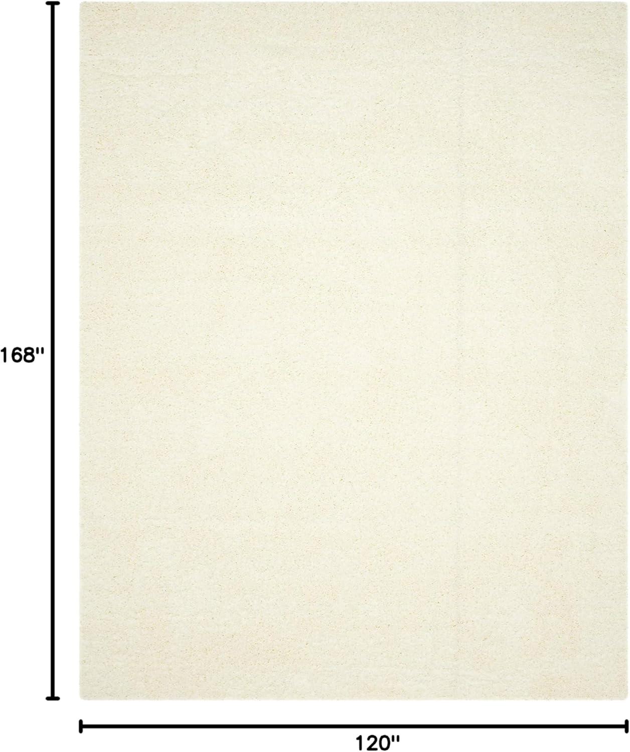 image:imageSAFAVIEH Laguna Shag Collection Area Rug 8 x 10 Sand Solid Design NonShedding amp Easy Care 2inch Thick Ideal for High Traffic Areas in Living Room Bedroom SGL303CIvory
