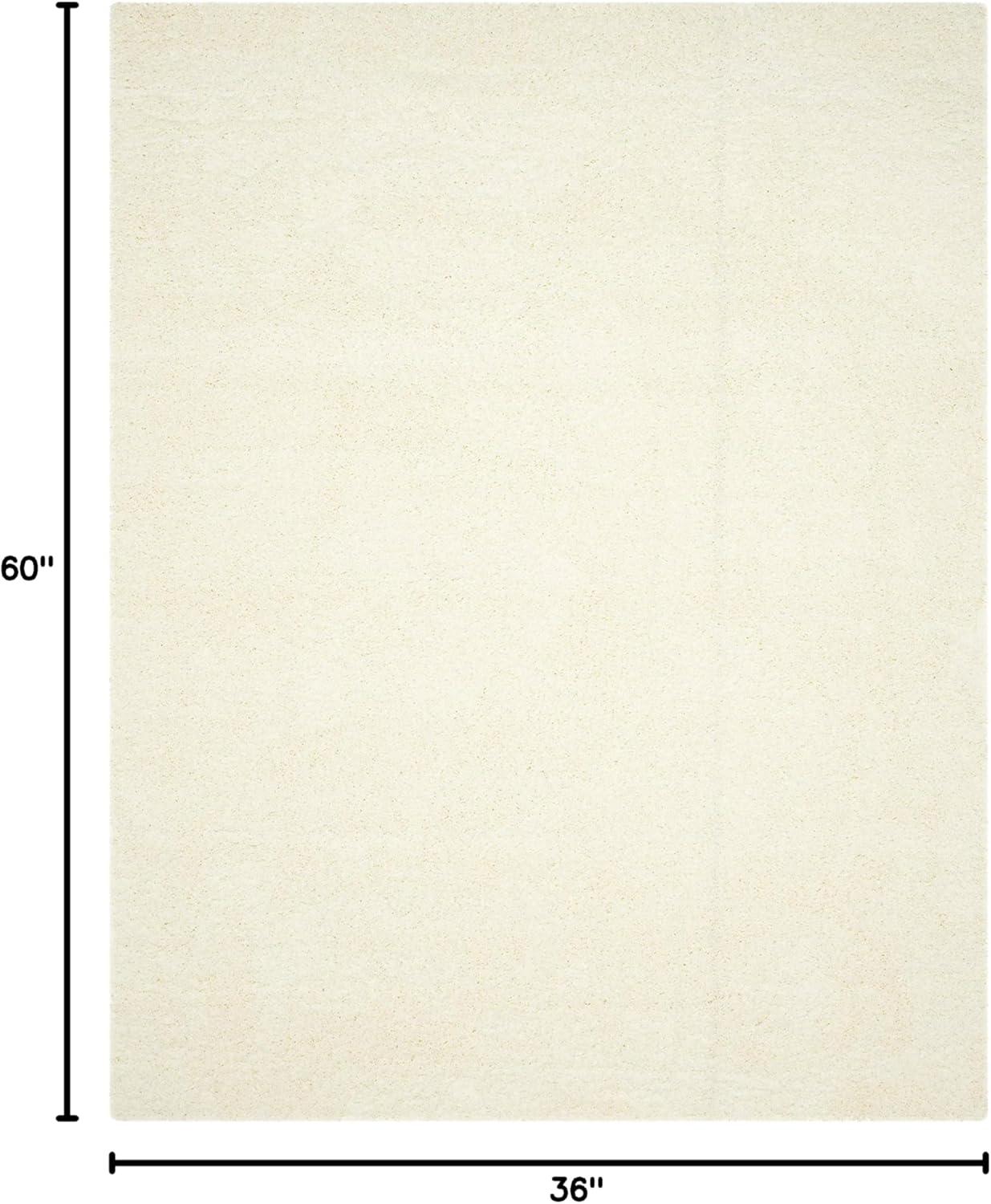 image:imageSAFAVIEH Laguna Shag Collection Area Rug 8 x 10 Sand Solid Design NonShedding amp Easy Care 2inch Thick Ideal for High Traffic Areas in Living Room Bedroom SGL303CIvory