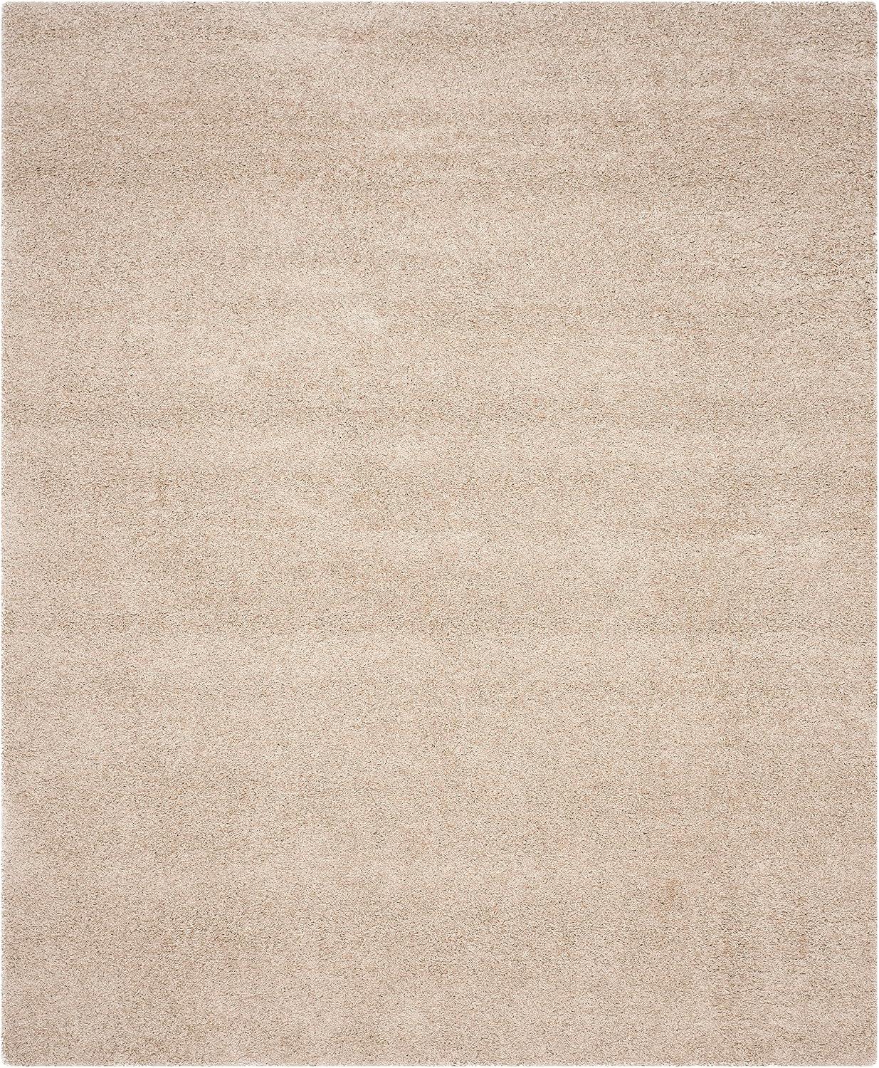image:imageSAFAVIEH Laguna Shag Collection Area Rug 8 x 10 Sand Solid Design NonShedding amp Easy Care 2inch Thick Ideal for High Traffic Areas in Living Room Bedroom SGL303CSand