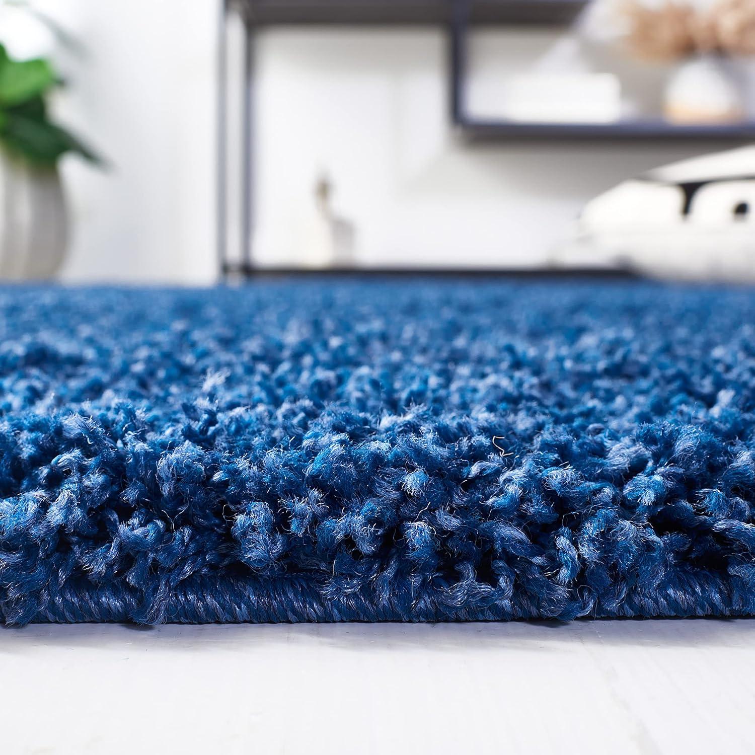 image:imageSAFAVIEH Laguna Shag Collection Area Rug 8 x 10 Sand Solid Design NonShedding amp Easy Care 2inch Thick Ideal for High Traffic Areas in Living Room Bedroom SGL303CBlue