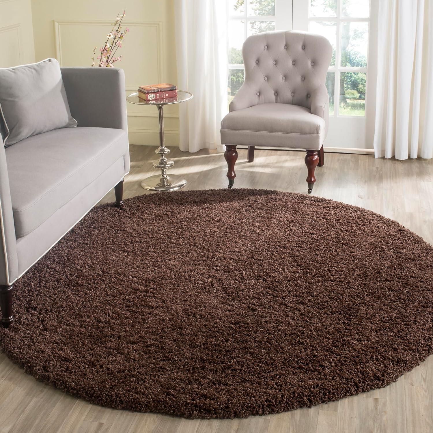 image:imageSAFAVIEH Laguna Shag Collection Area Rug 8 x 10 Sand Solid Design NonShedding amp Easy Care 2inch Thick Ideal for High Traffic Areas in Living Room Bedroom SGL303CBrown