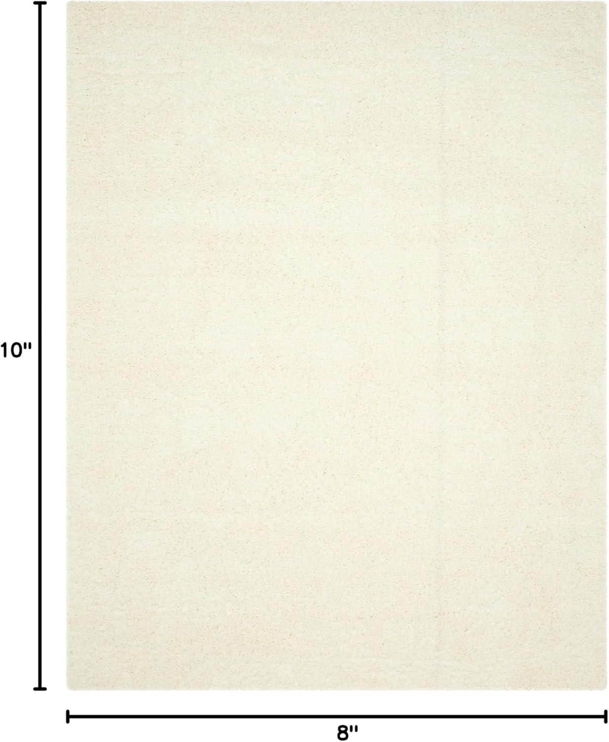 image:imageSAFAVIEH Laguna Shag Collection Area Rug 8 x 10 Sand Solid Design NonShedding amp Easy Care 2inch Thick Ideal for High Traffic Areas in Living Room Bedroom SGL303CIvory