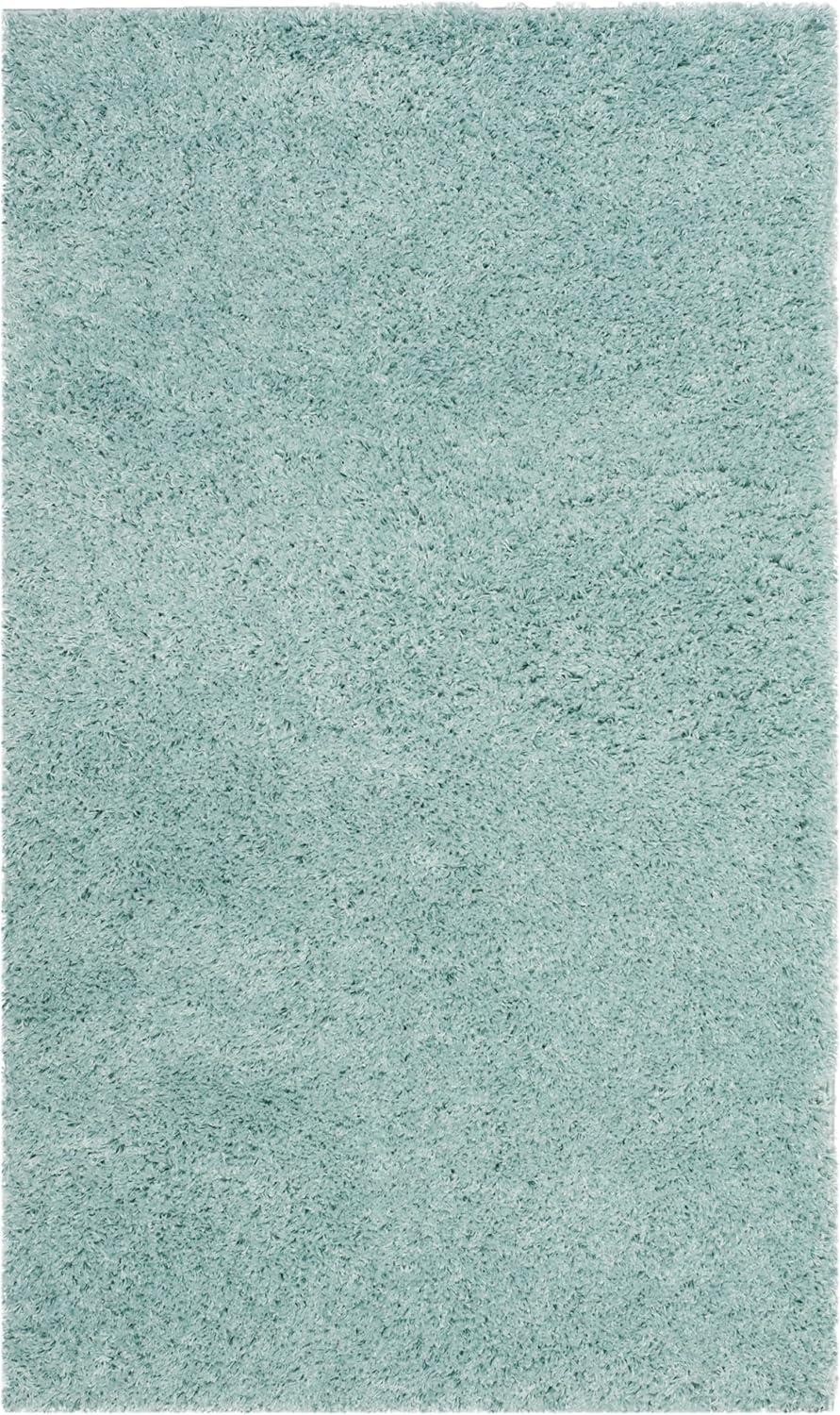 image:imageSAFAVIEH Laguna Shag Collection Area Rug 8 x 10 Sand Solid Design NonShedding amp Easy Care 2inch Thick Ideal for High Traffic Areas in Living Room Bedroom SGL303CLight Blue